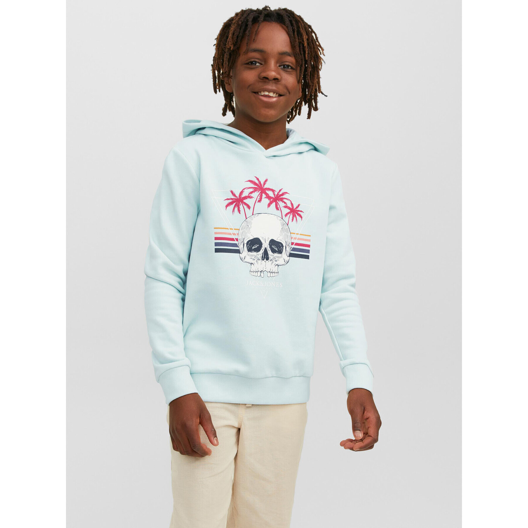 Jack&Jones Junior Суитшърт 12239455 Син Regular Fit - Pepit.bg