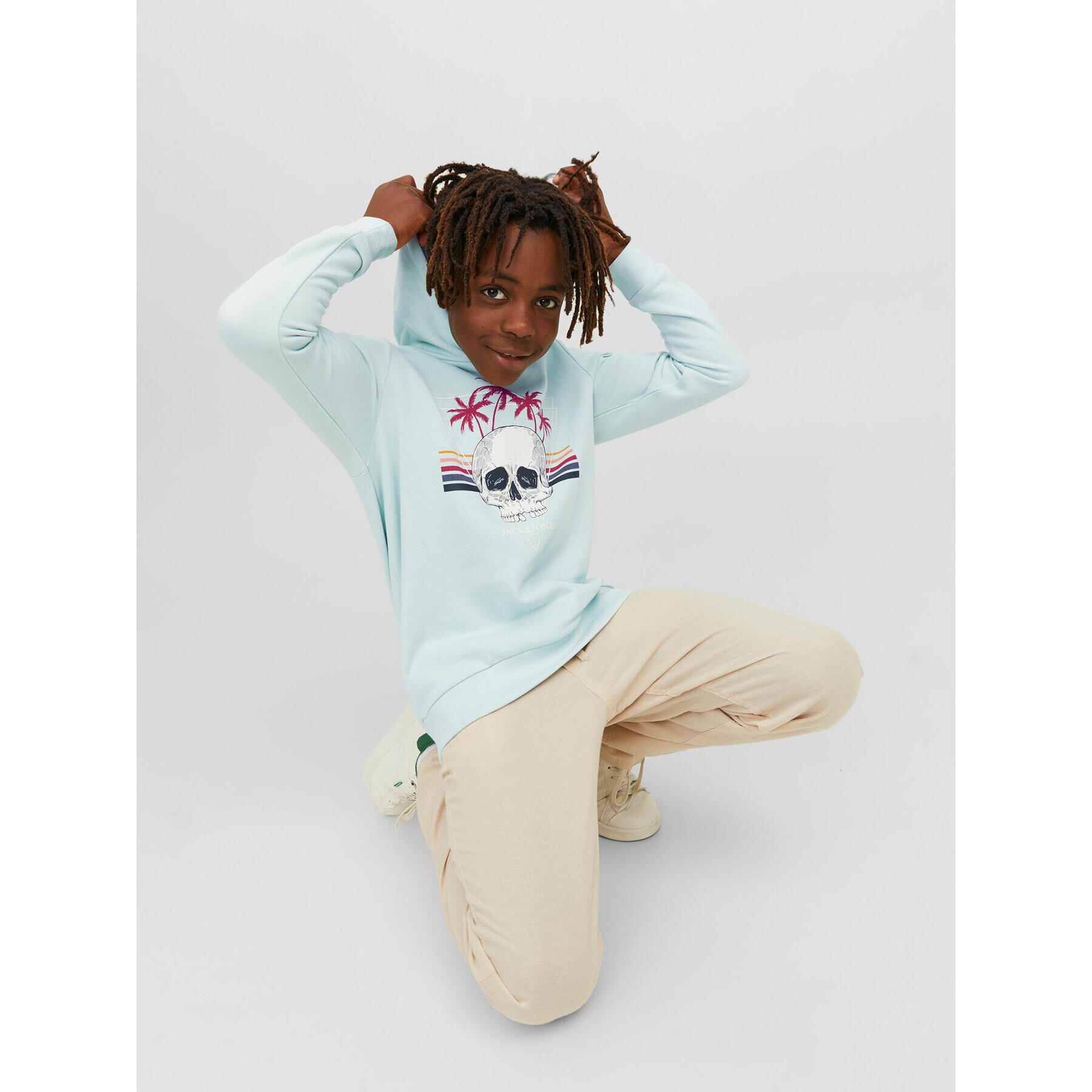 Jack&Jones Junior Суитшърт 12239455 Син Regular Fit - Pepit.bg
