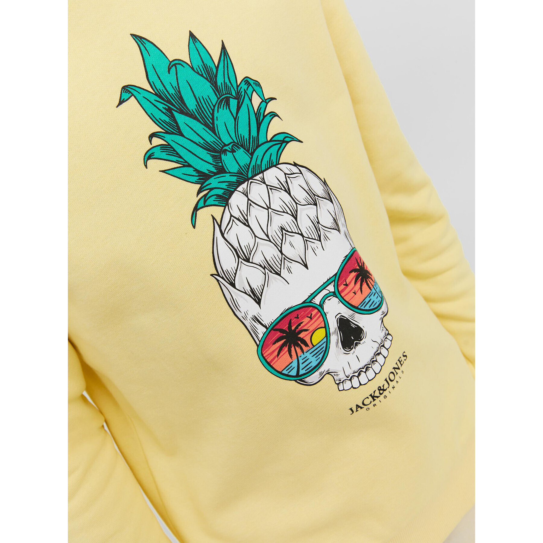 Jack&Jones Junior Суитшърт 12239455 Жълт Regular Fit - Pepit.bg