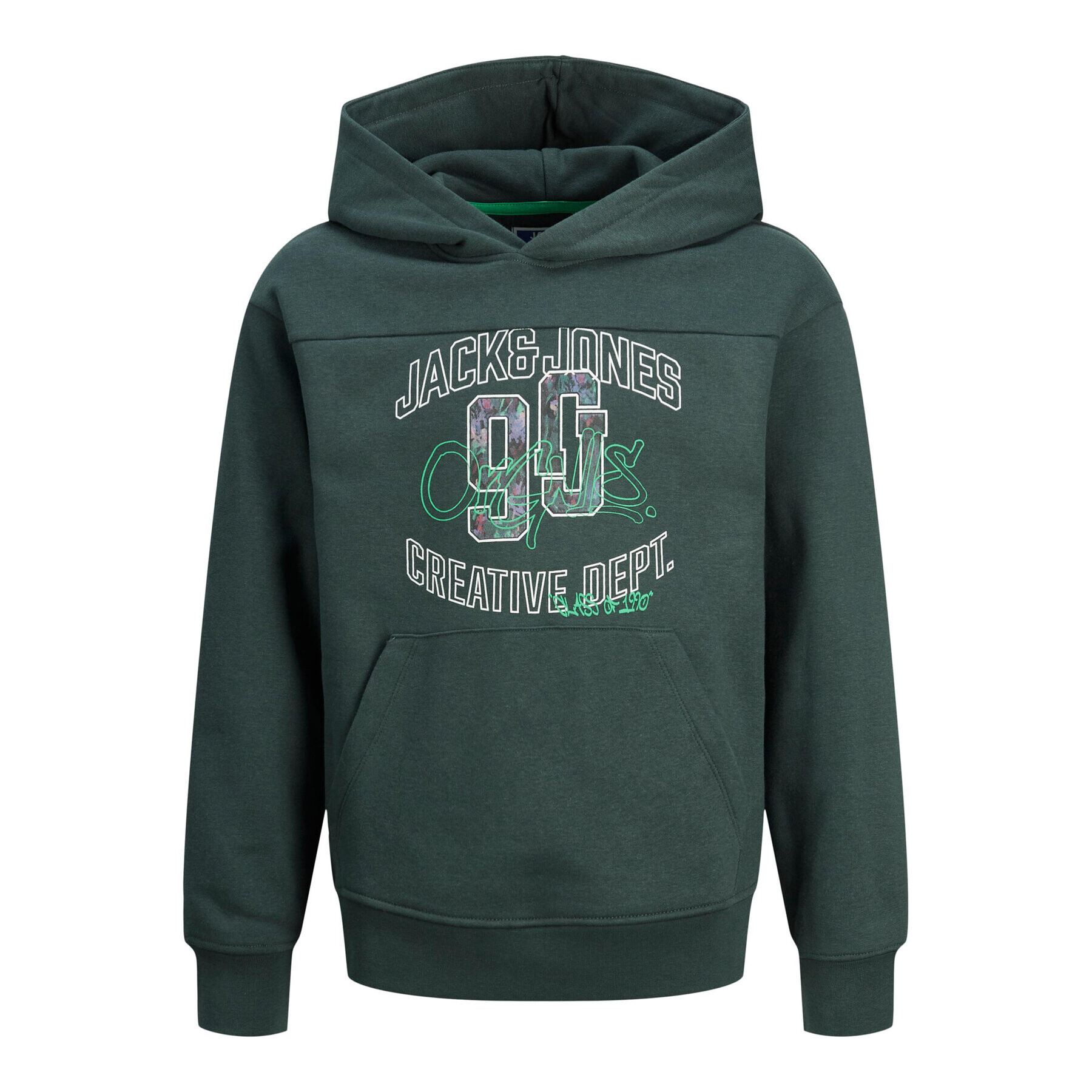 Jack&Jones Junior Суитшърт 12243086 Зелен Loose Fit - Pepit.bg