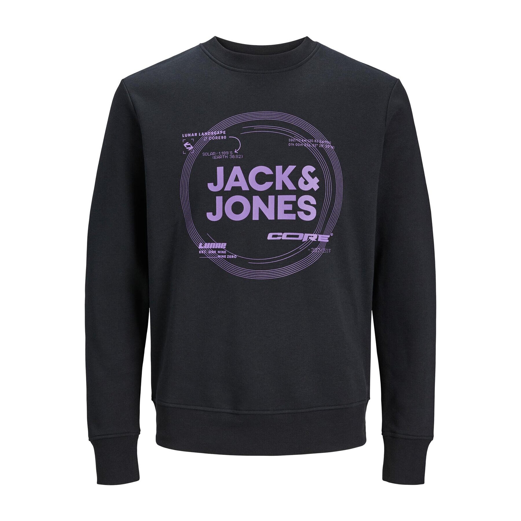 Jack&Jones Junior Суитшърт 12247681 Черен Standard Fit - Pepit.bg