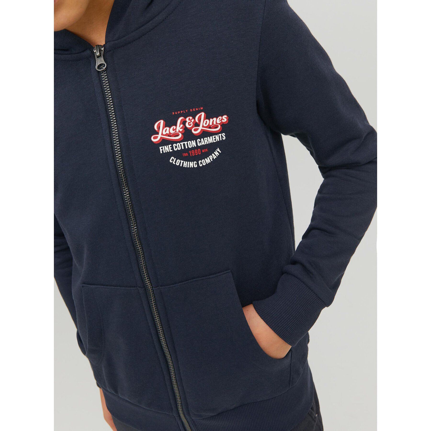 Jack&Jones Junior Суитшърт Andy 12224236 Тъмносин Regular Fit - Pepit.bg