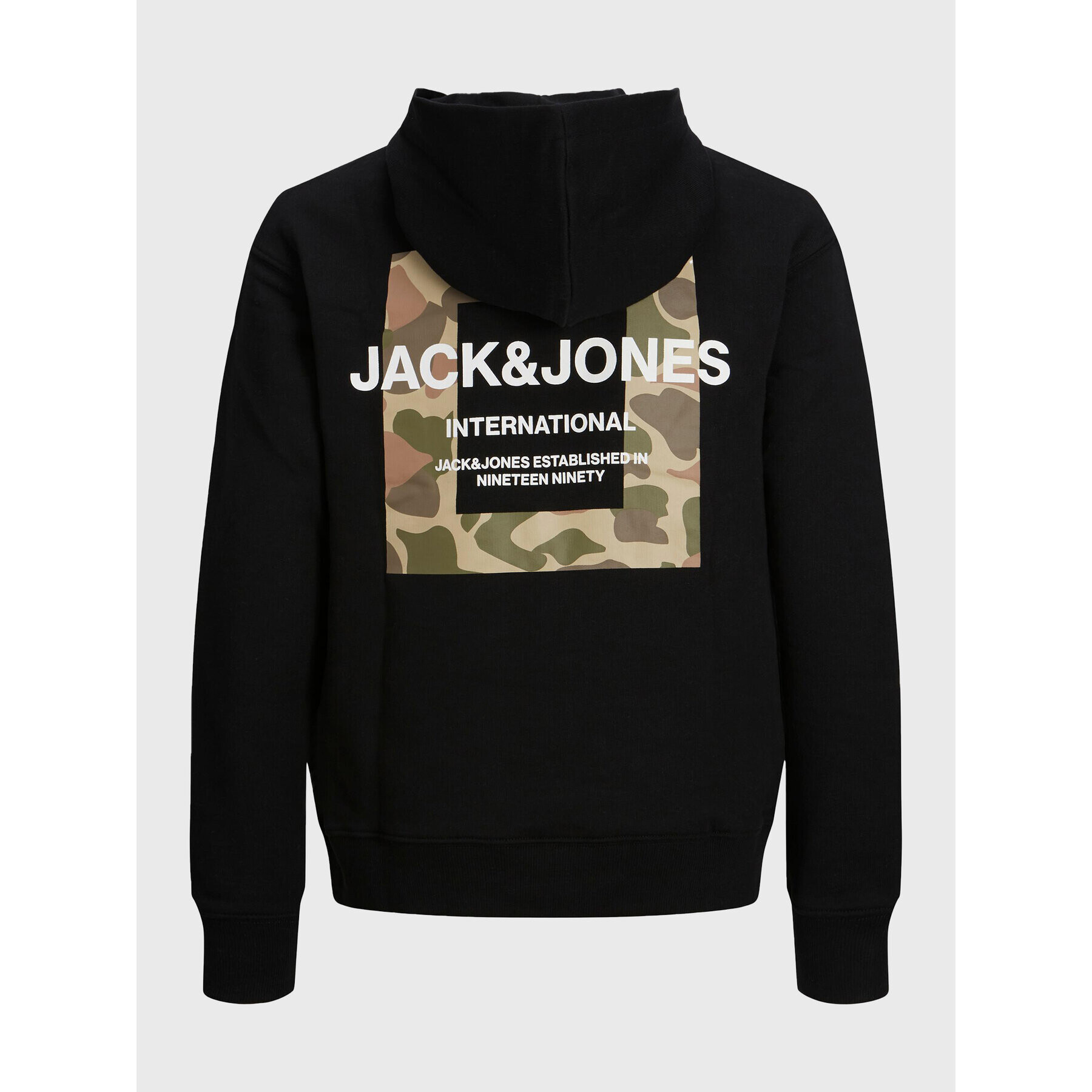 Jack&Jones Junior Суитшърт Camo 12216932 Черен Regular Fit - Pepit.bg