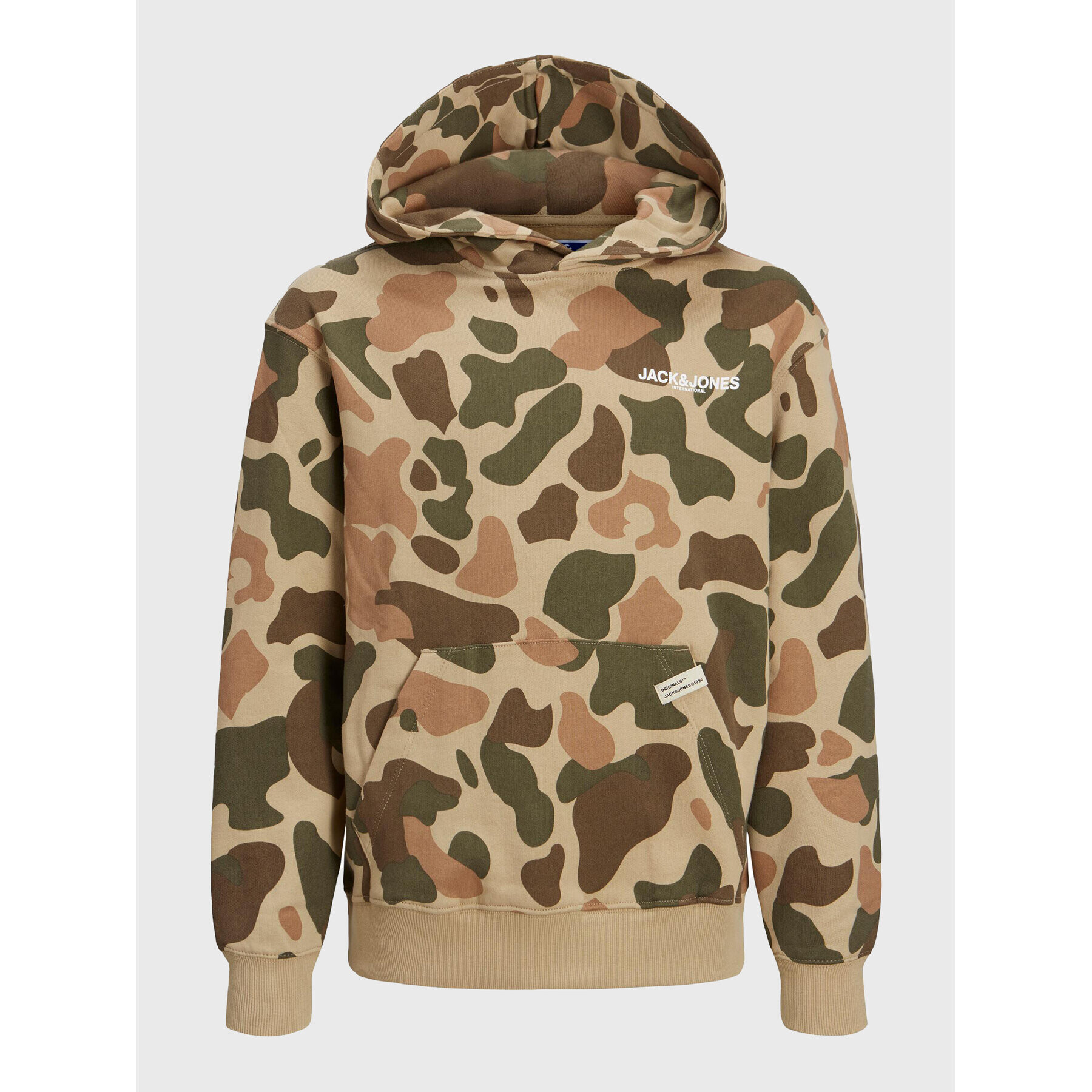 Jack&Jones Junior Суитшърт Camo 12216932 Каки Regular Fit - Pepit.bg