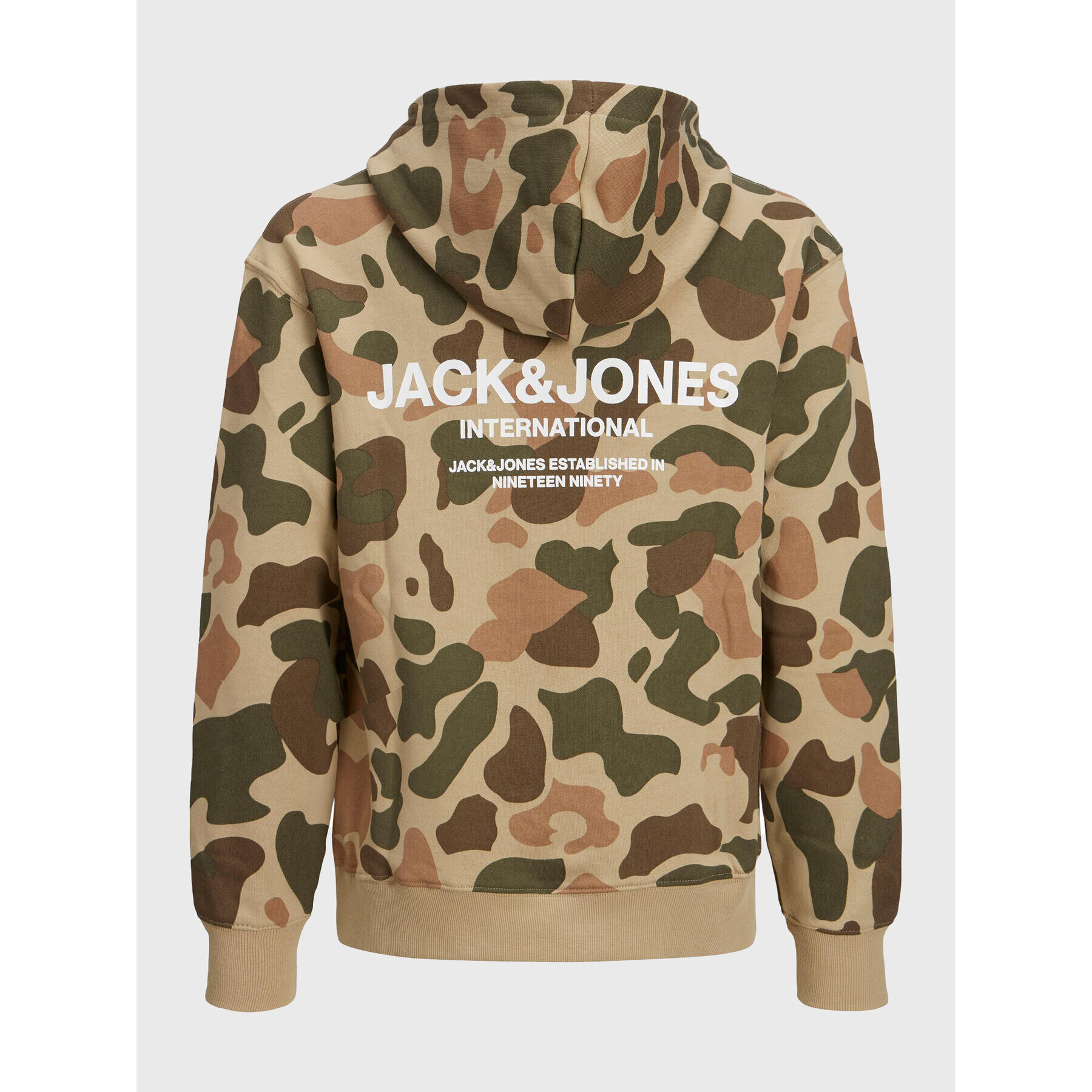 Jack&Jones Junior Суитшърт Camo 12216932 Каки Regular Fit - Pepit.bg