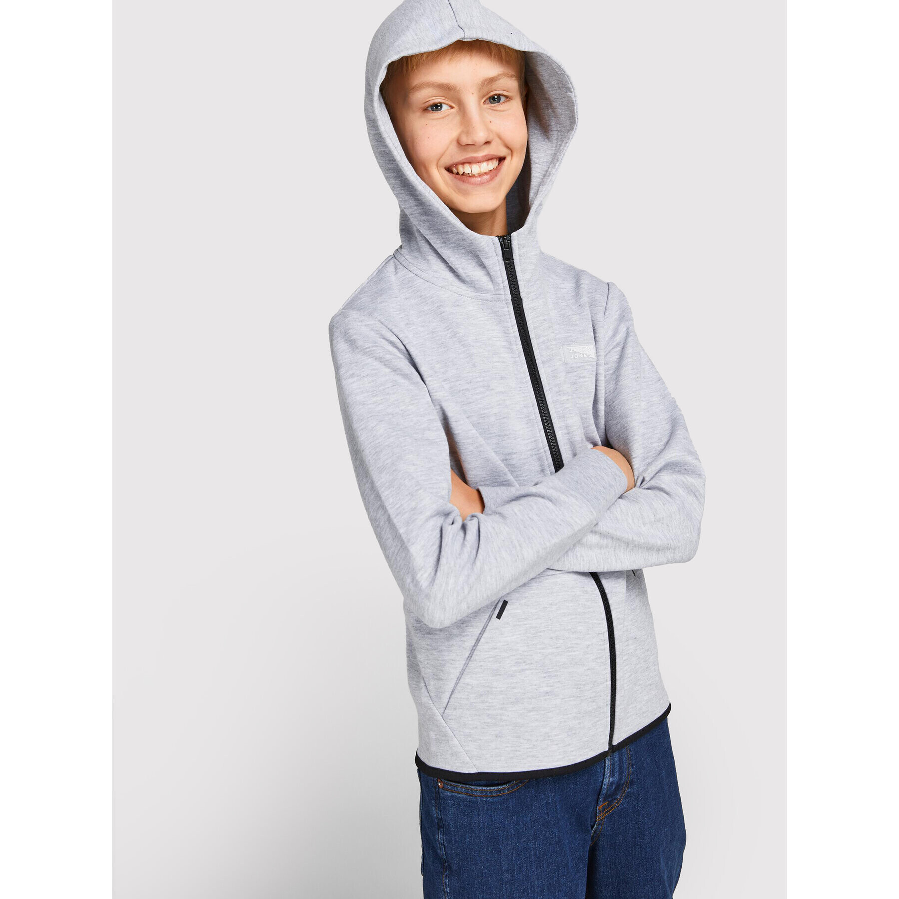 Jack&Jones Junior Суитшърт Coair 12192600 Сив Regular Fit - Pepit.bg