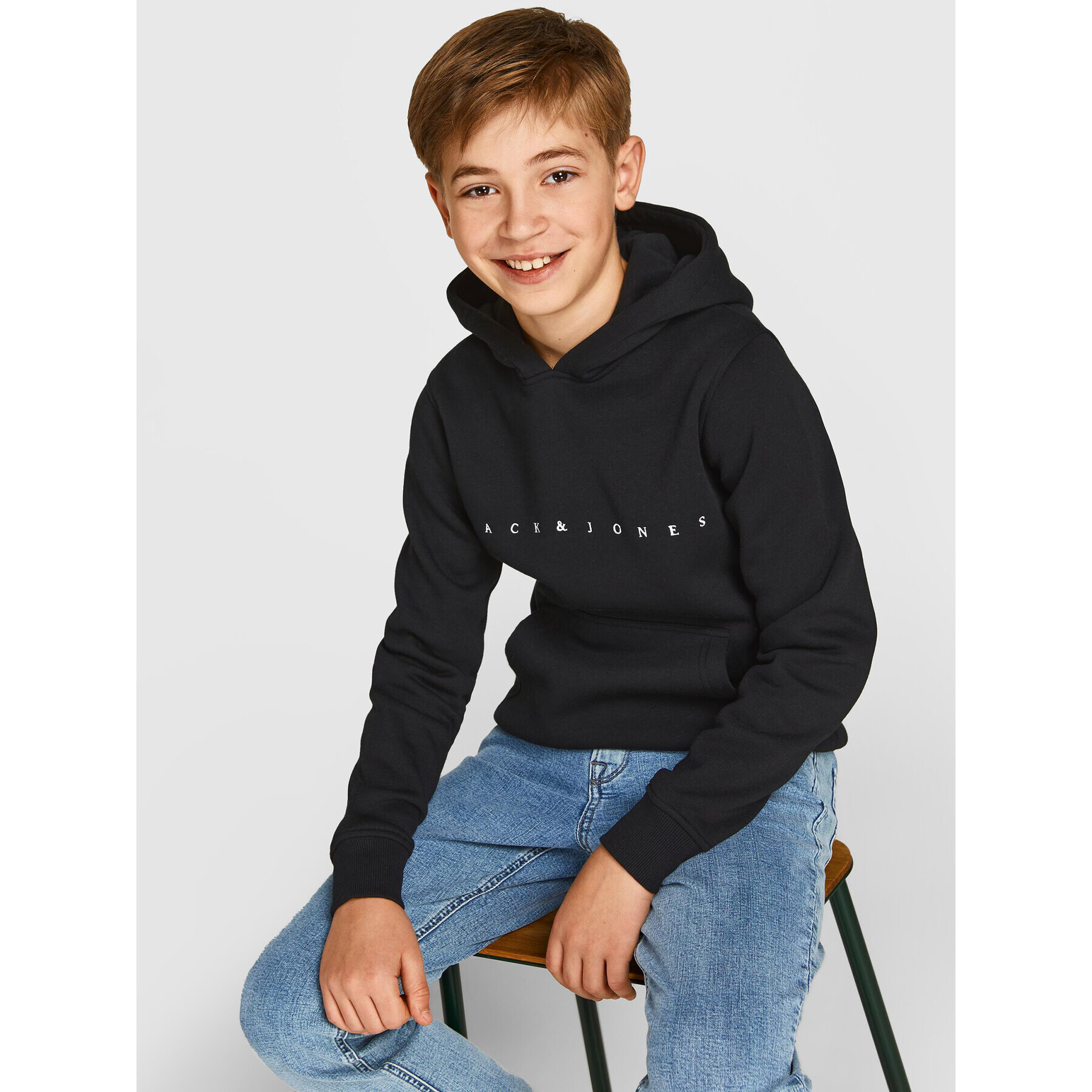 Jack&Jones Junior Суитшърт Copenhagen 12214983 Черен Regular Fit - Pepit.bg