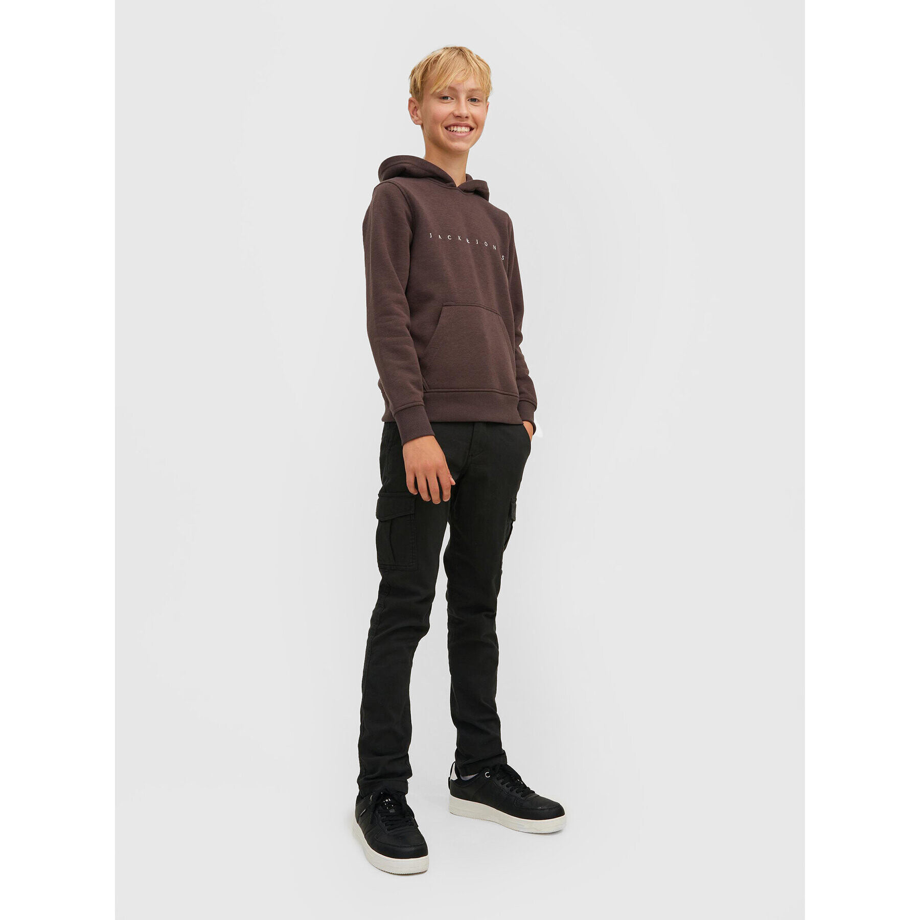 Jack&Jones Junior Суитшърт Copenhagen 12214983 Кафяв Regular Fit - Pepit.bg