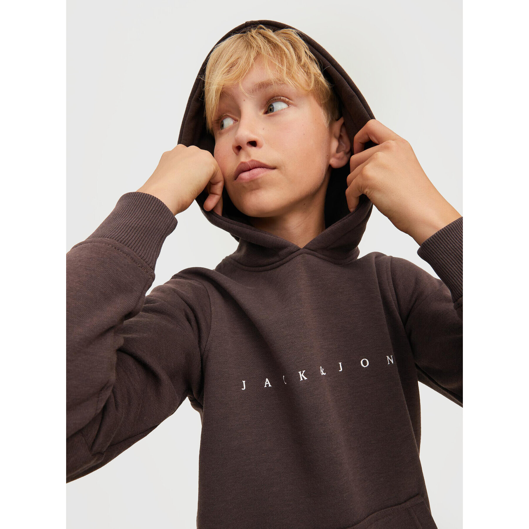 Jack&Jones Junior Суитшърт Copenhagen 12214983 Кафяв Regular Fit - Pepit.bg