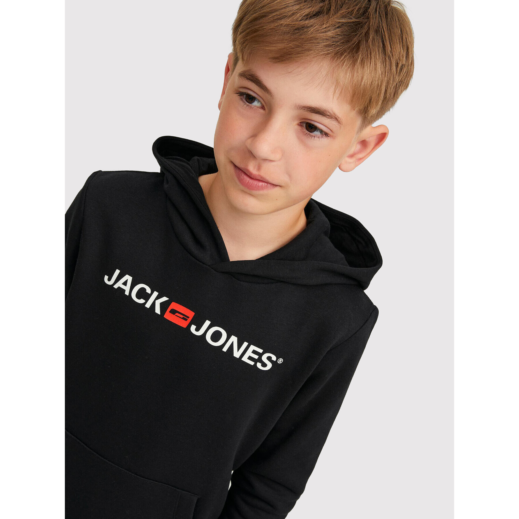 Jack&Jones Junior Суитшърт Corp 12212186 Черен Regular Fit - Pepit.bg