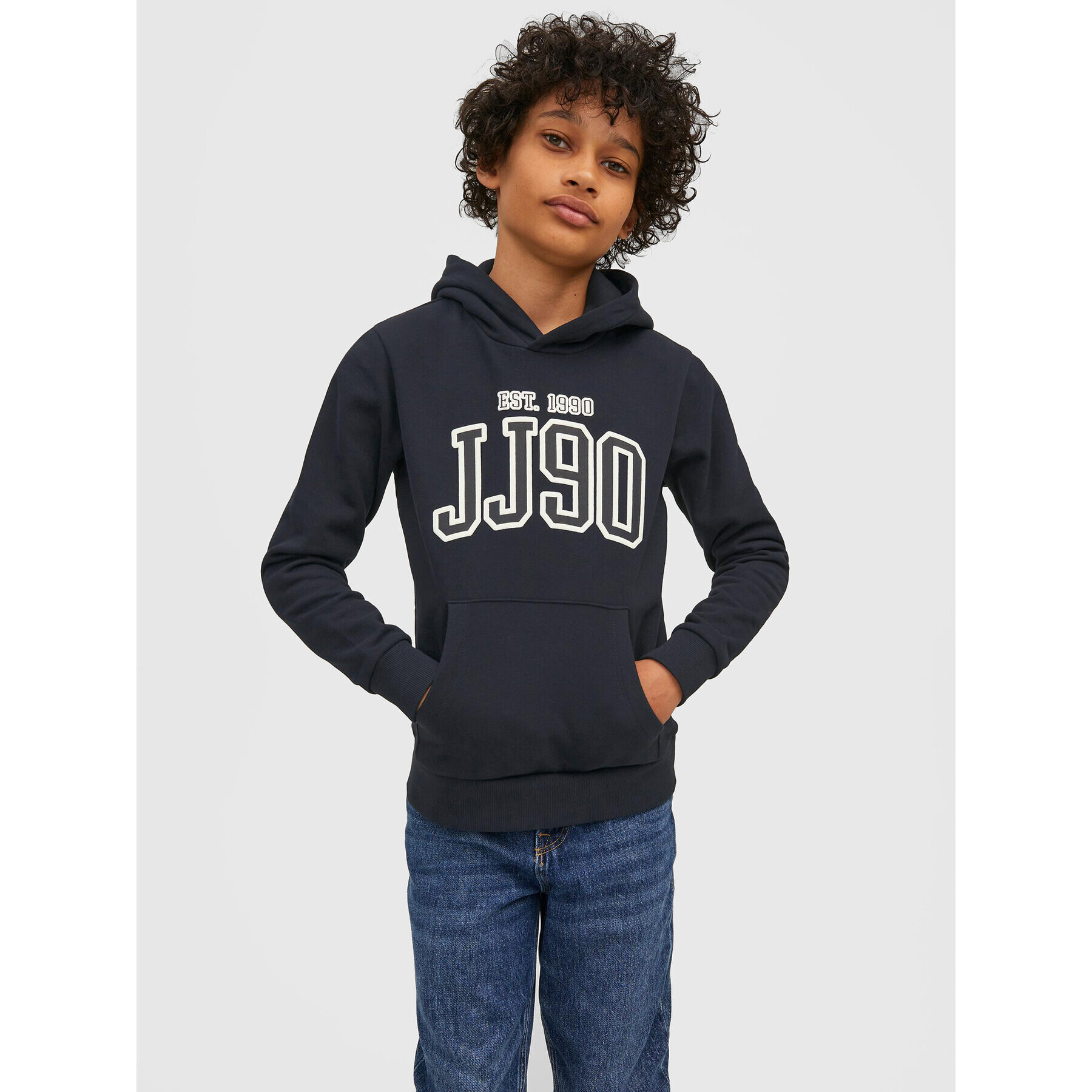 Jack&Jones Junior Суитшърт Emb 12213292 Черен Regular Fit - Pepit.bg