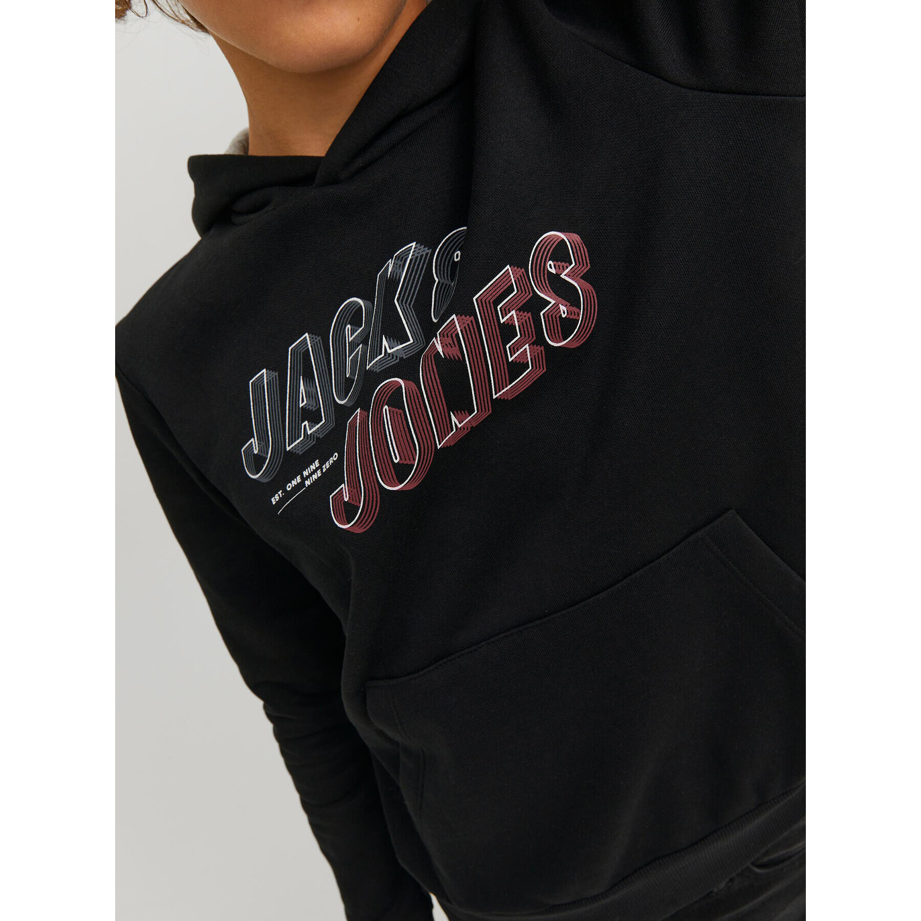 Jack&Jones Junior Суитшърт Friday 12219582 Черен Regular Fit - Pepit.bg