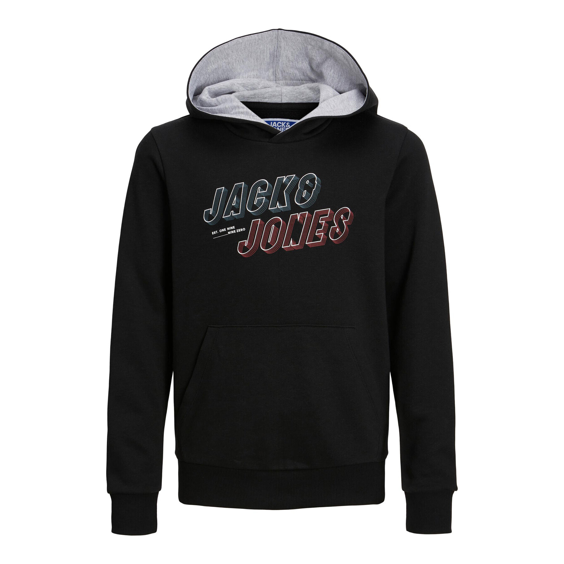 Jack&Jones Junior Суитшърт Friday 12219582 Черен Regular Fit - Pepit.bg