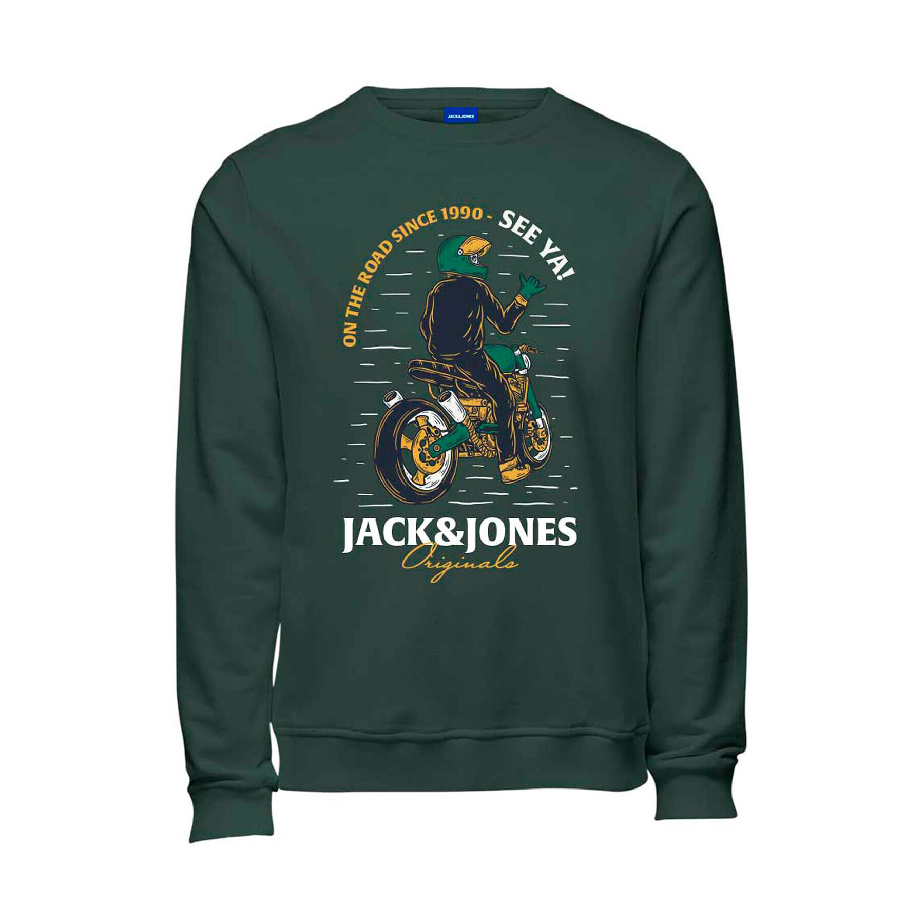 Jack&Jones Junior Суитшърт Headon 12220197 Зелен Regular Fit - Pepit.bg