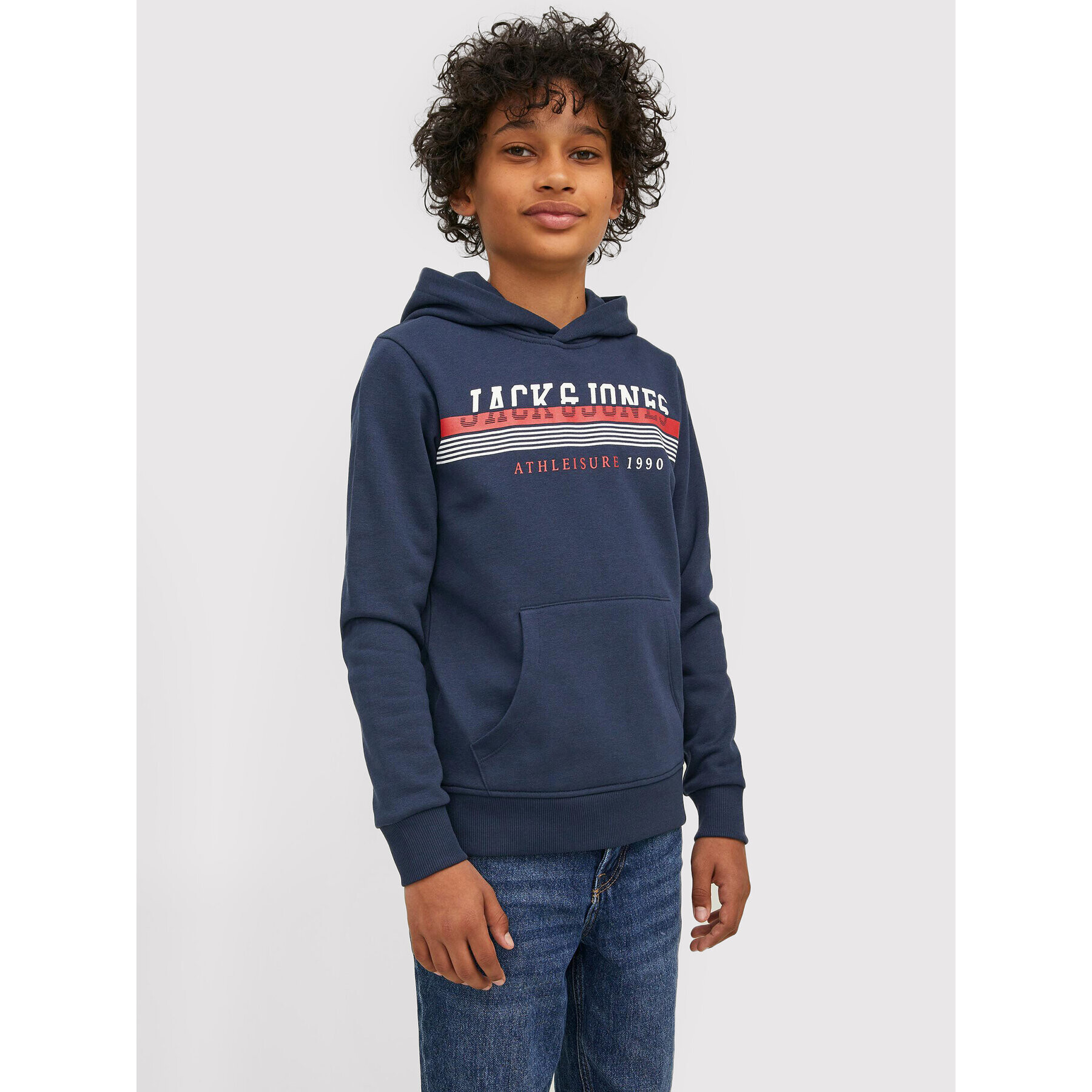 Jack&Jones Junior Суитшърт Jiron 12213277 Тъмносин Regular Fit - Pepit.bg