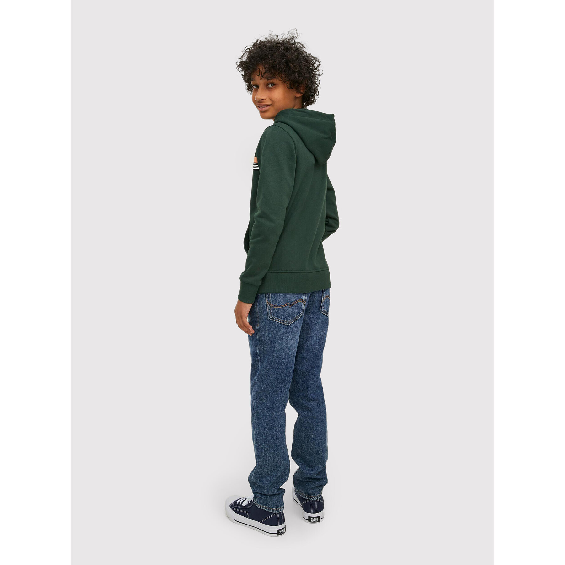 Jack&Jones Junior Суитшърт Jiron 12213277 Зелен Regular Fit - Pepit.bg