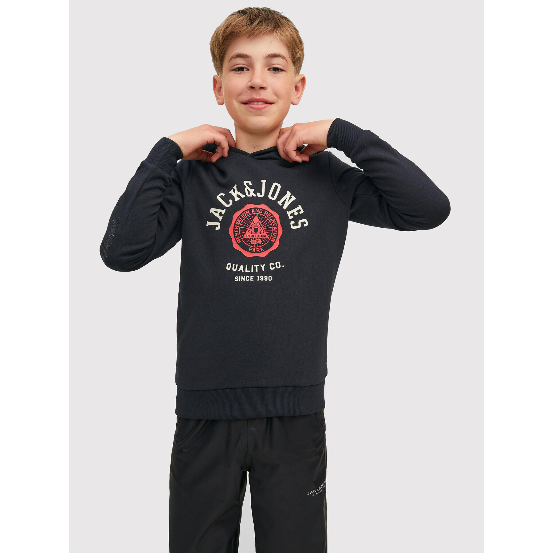 Jack&Jones Junior Суитшърт Logo 12212287 Черен Regular Fit - Pepit.bg