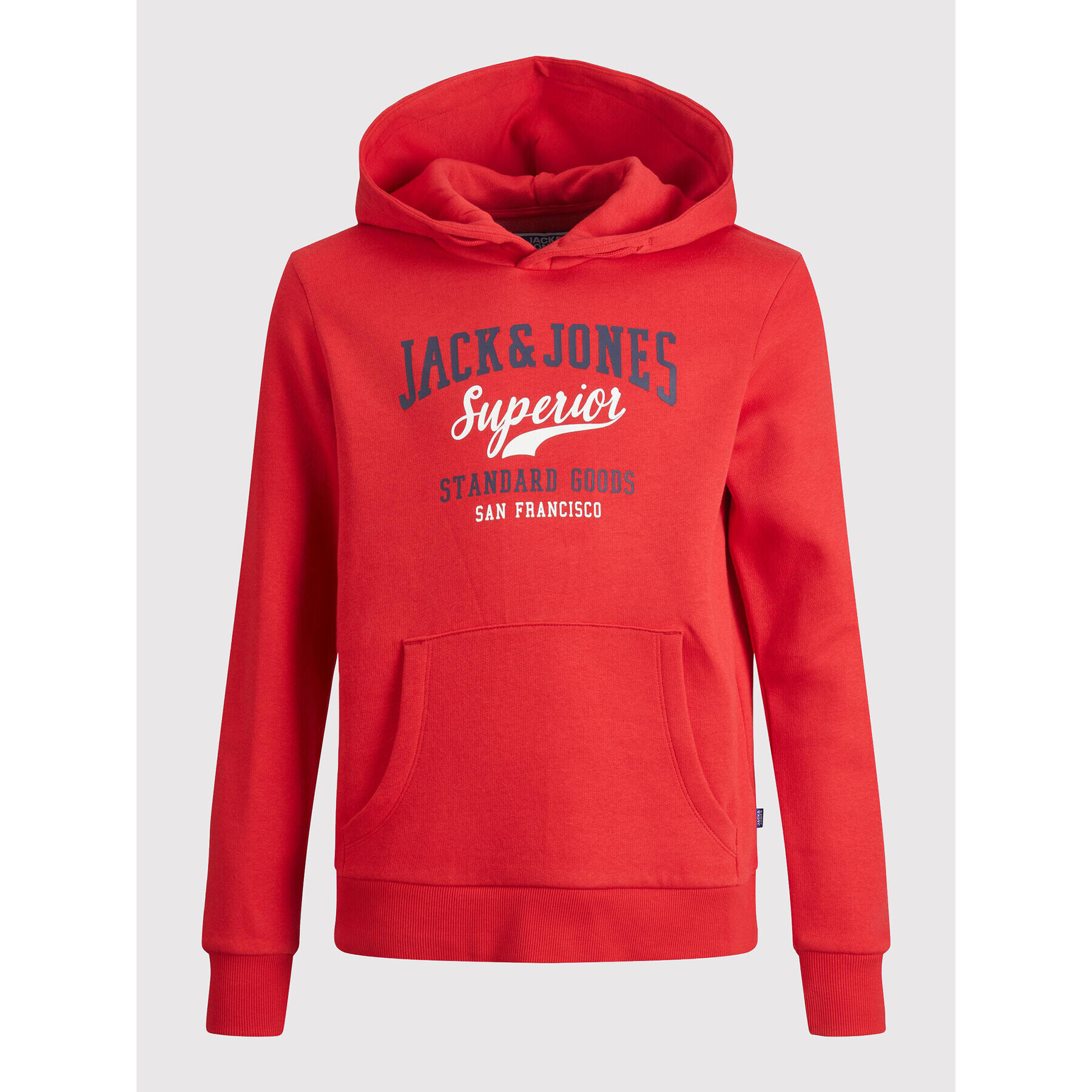 Jack&Jones Junior Суитшърт Logo 12212287 Червен Regular Fit - Pepit.bg