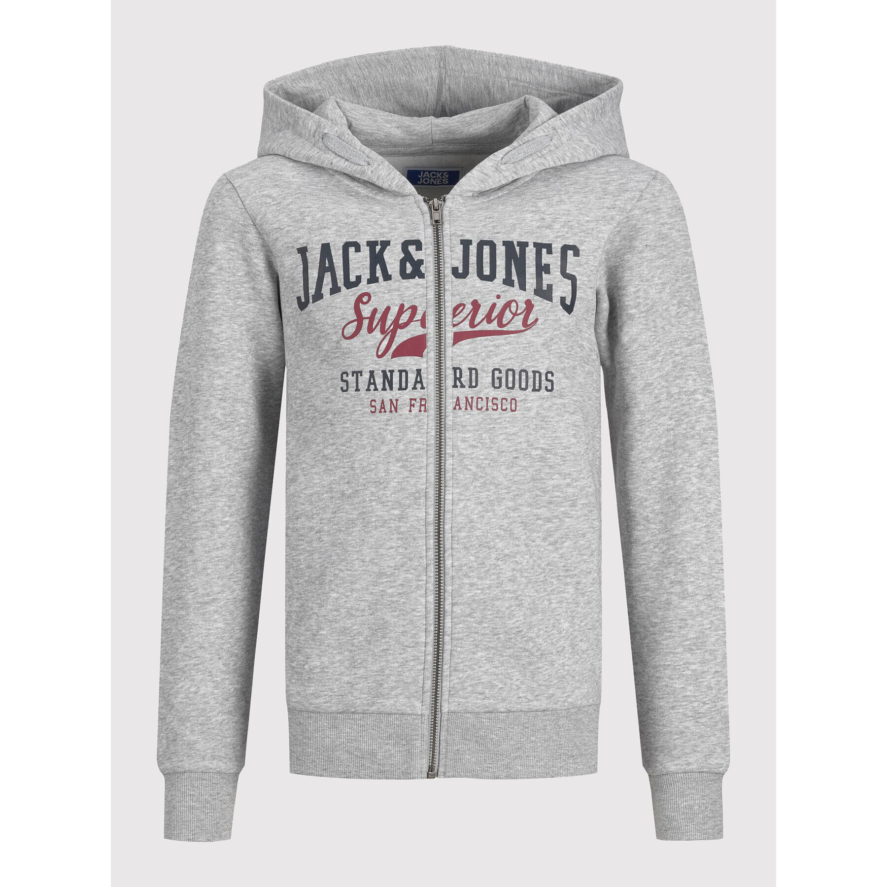 Jack&Jones Junior Суитшърт Logo 12218049 Сив Regular Fit - Pepit.bg