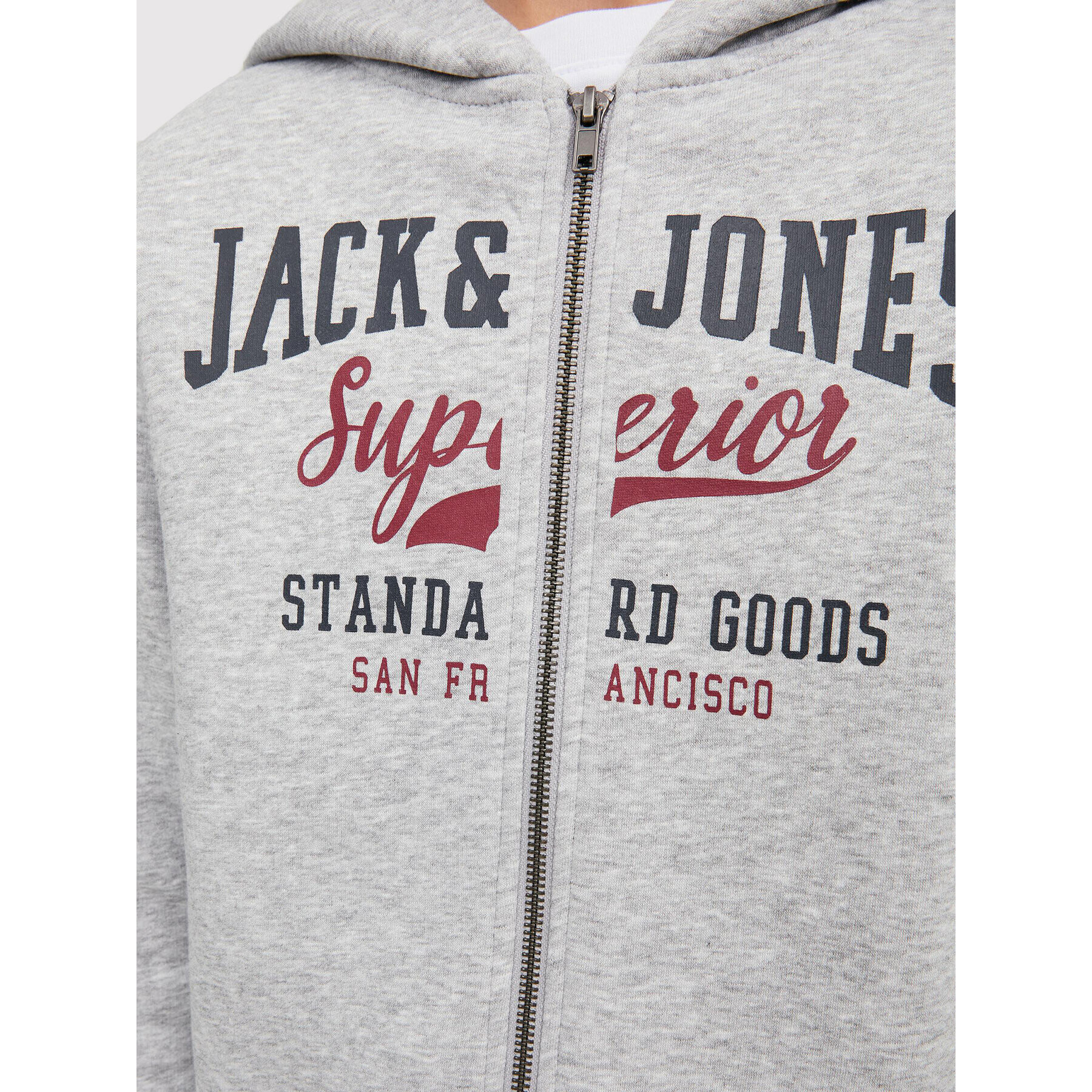 Jack&Jones Junior Суитшърт Logo 12218049 Сив Regular Fit - Pepit.bg