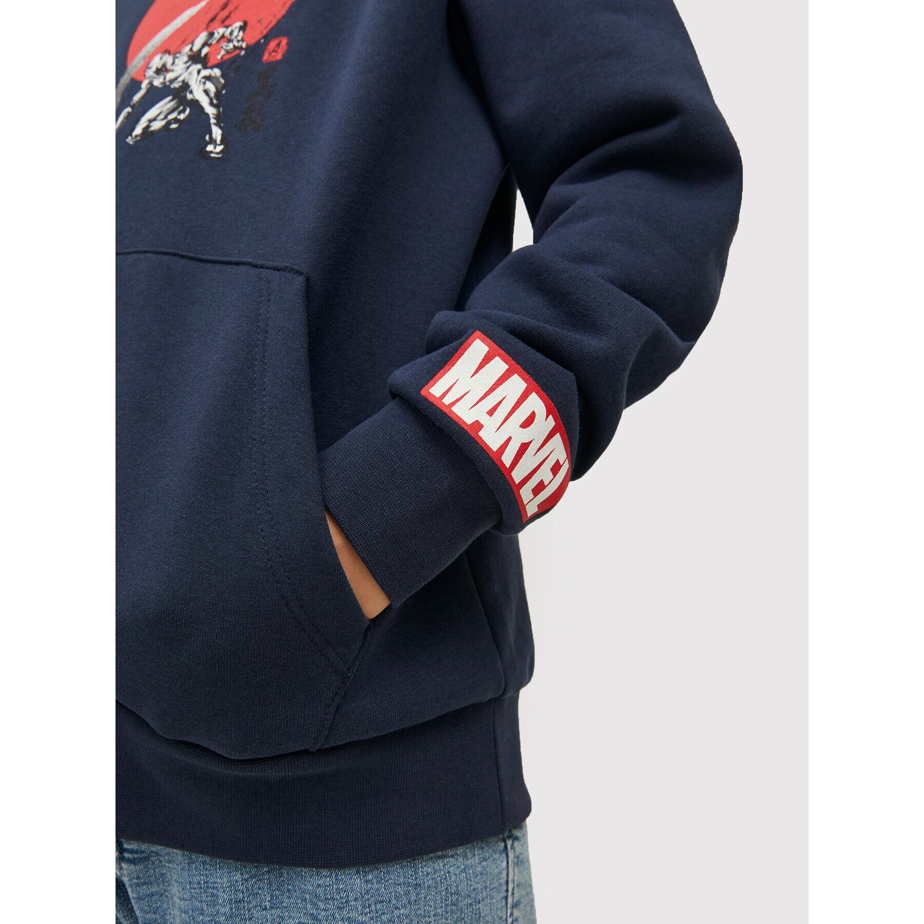 Jack&Jones Junior Суитшърт MARVEL 12217804 Тъмносин Loose Fit - Pepit.bg