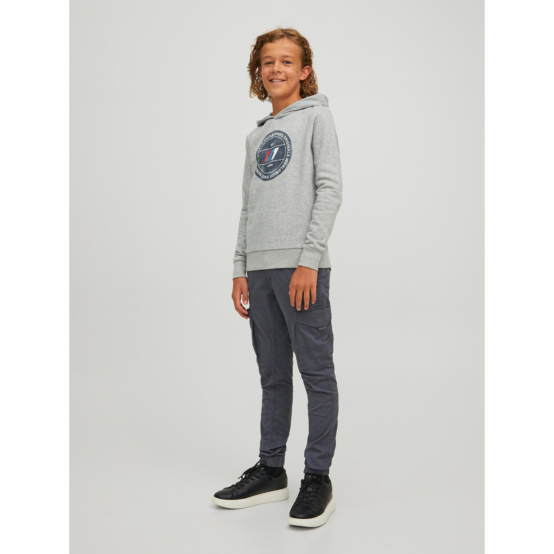 Jack&Jones Junior Суитшърт Nate 12216911 Сив Regular Fit - Pepit.bg