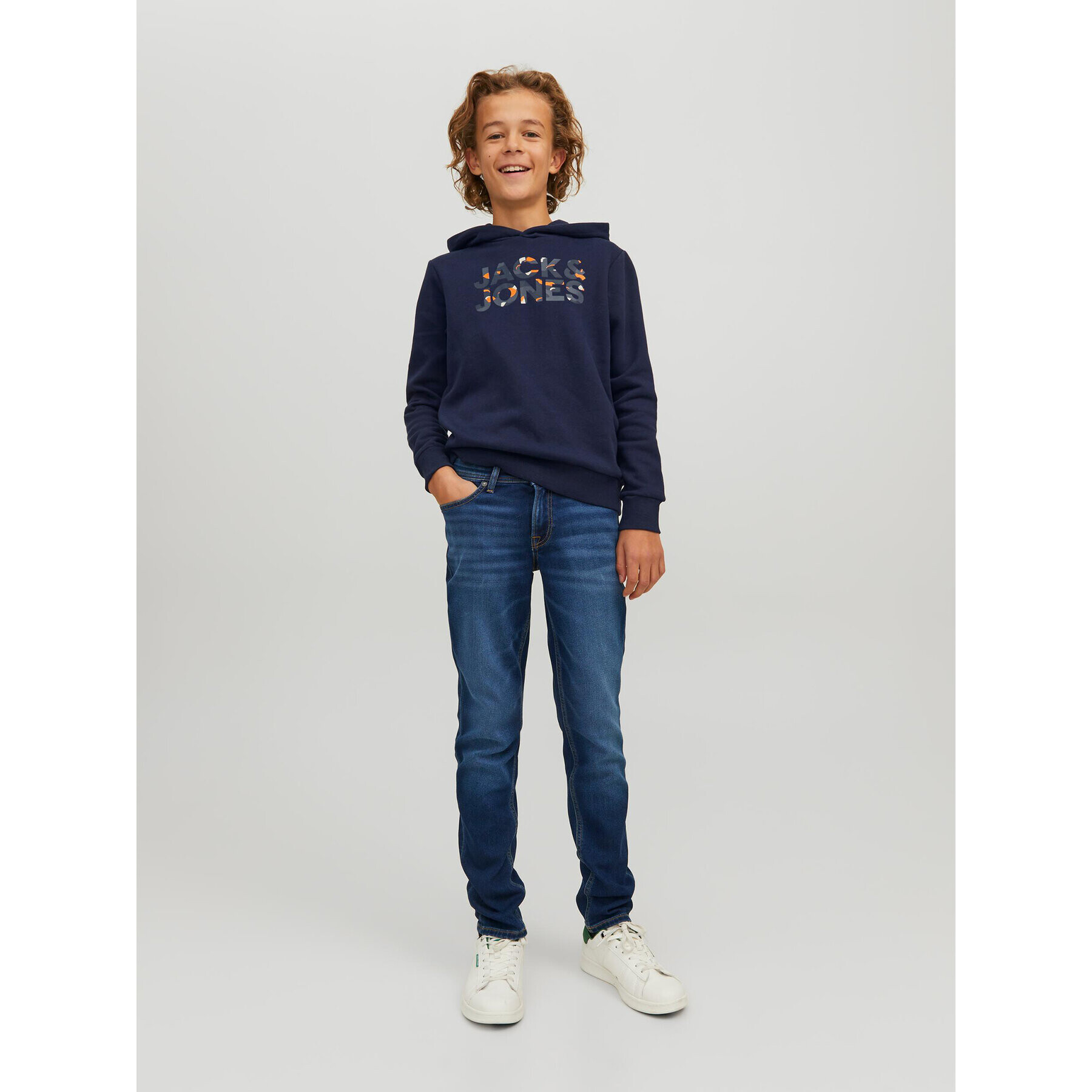 Jack&Jones Junior Суитшърт Ramp 12213338 Тъмносин Regular Fit - Pepit.bg