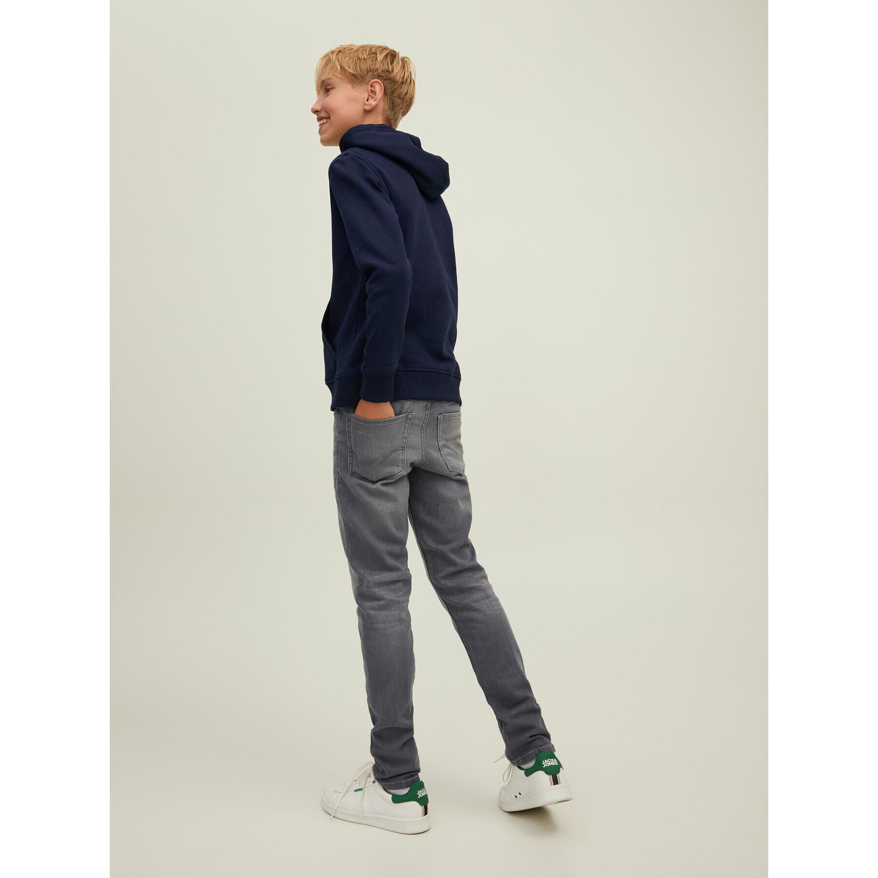 Jack&Jones Junior Суитшърт Stamp 12213297 Тъмносин Regular Fit - Pepit.bg