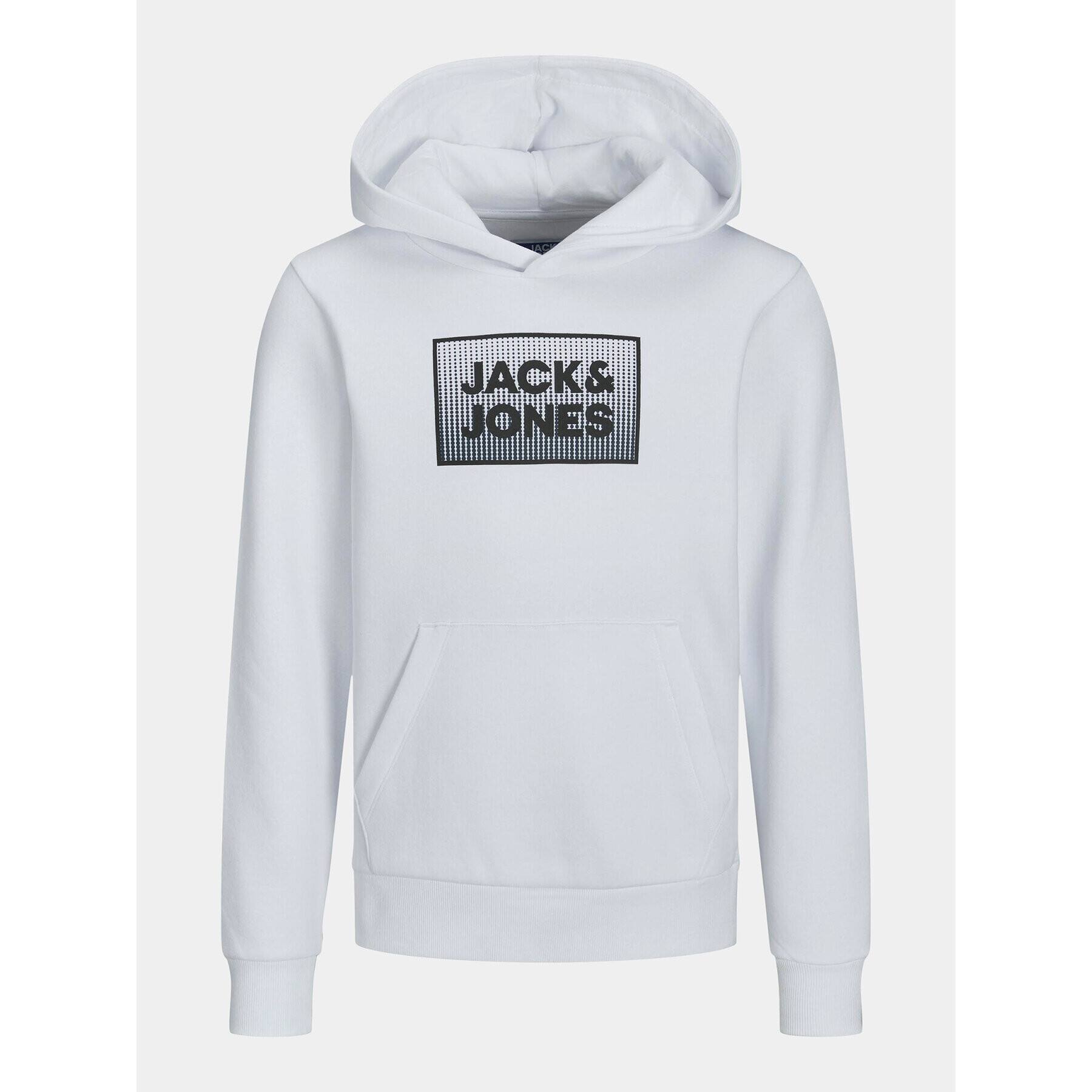 Jack&Jones Junior Суитшърт Steel 12249653 Бял Regular Fit - Pepit.bg