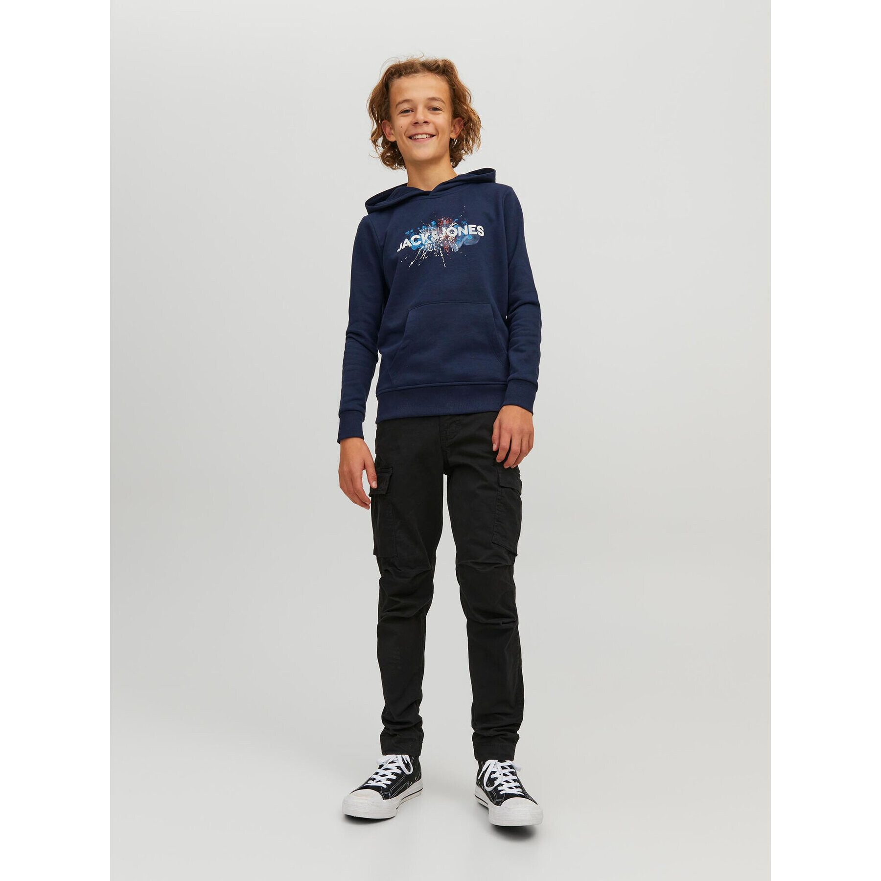 Jack&Jones Junior Суитшърт Tear 12221713 Тъмносин Regular Fit - Pepit.bg