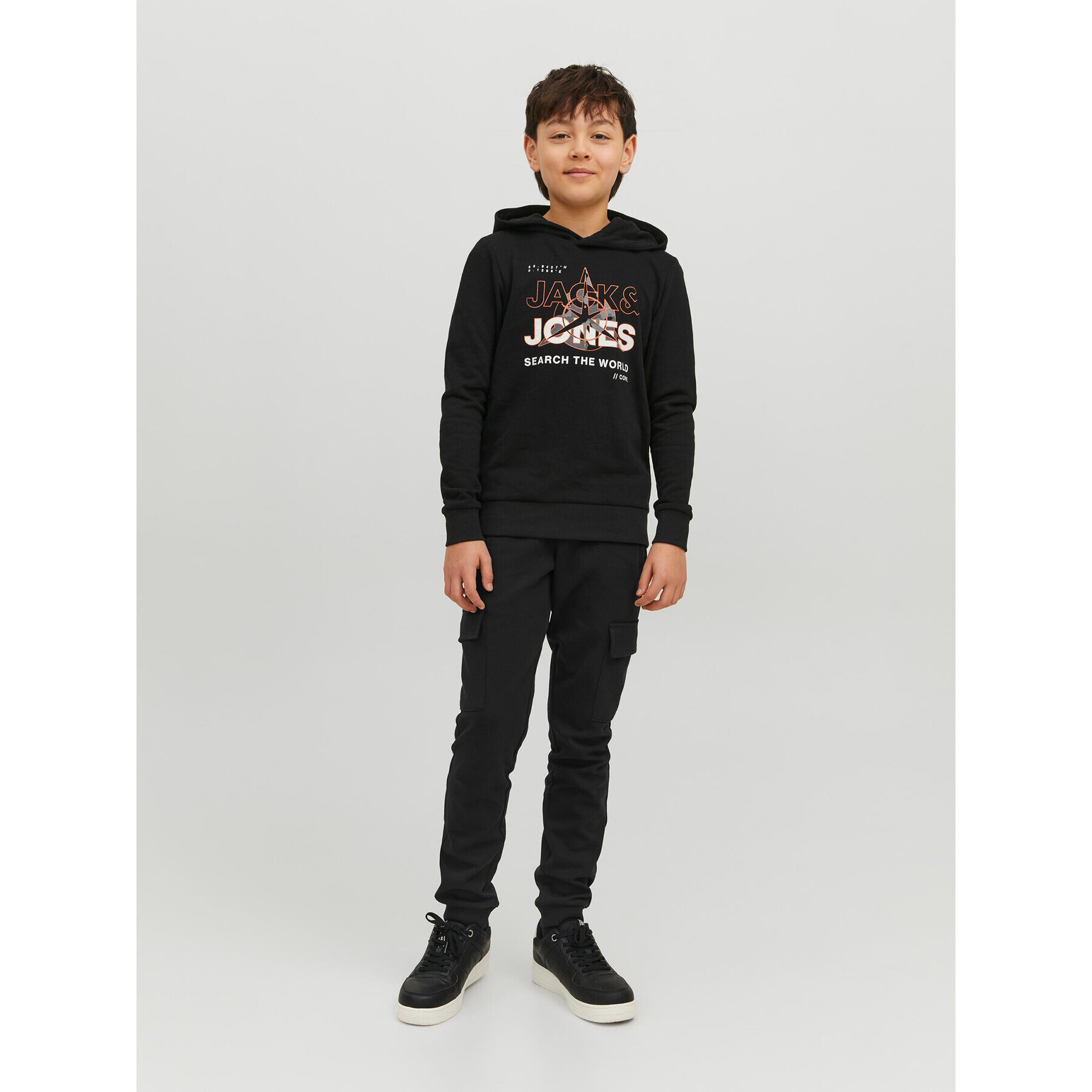 Jack&Jones Junior Текстилни панталони 12230606 Черен Slim Fit - Pepit.bg