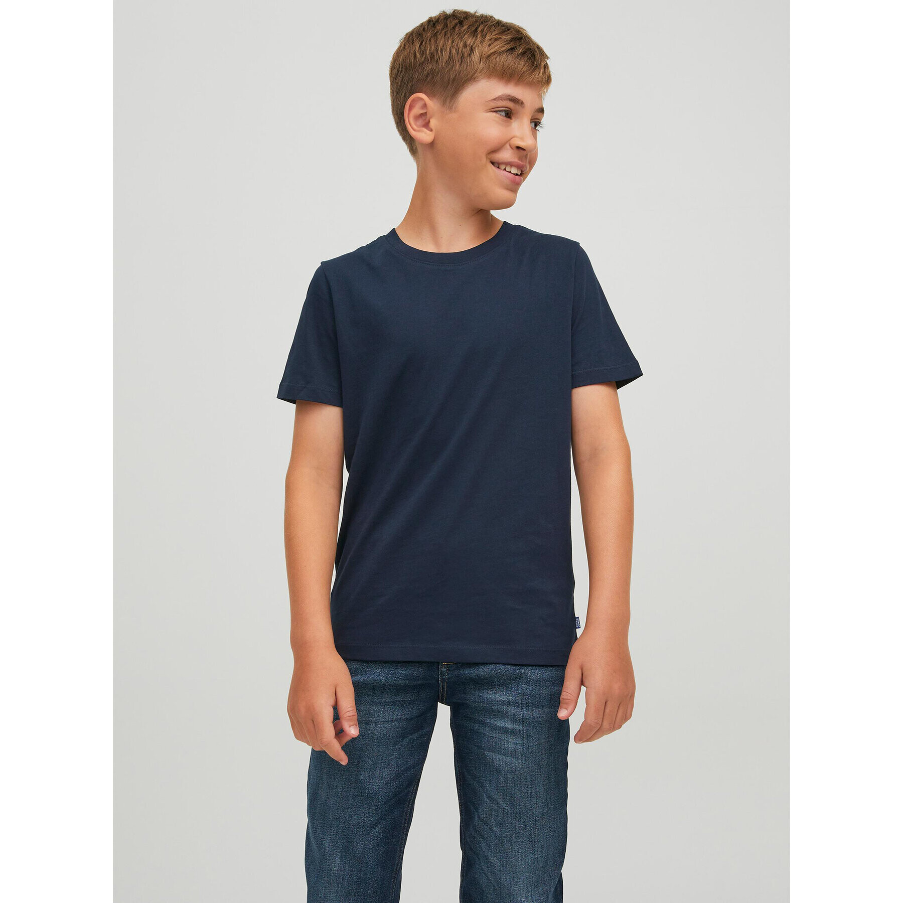 Jack&Jones Junior Тишърт 12158433 Тъмносин Slim Fit - Pepit.bg