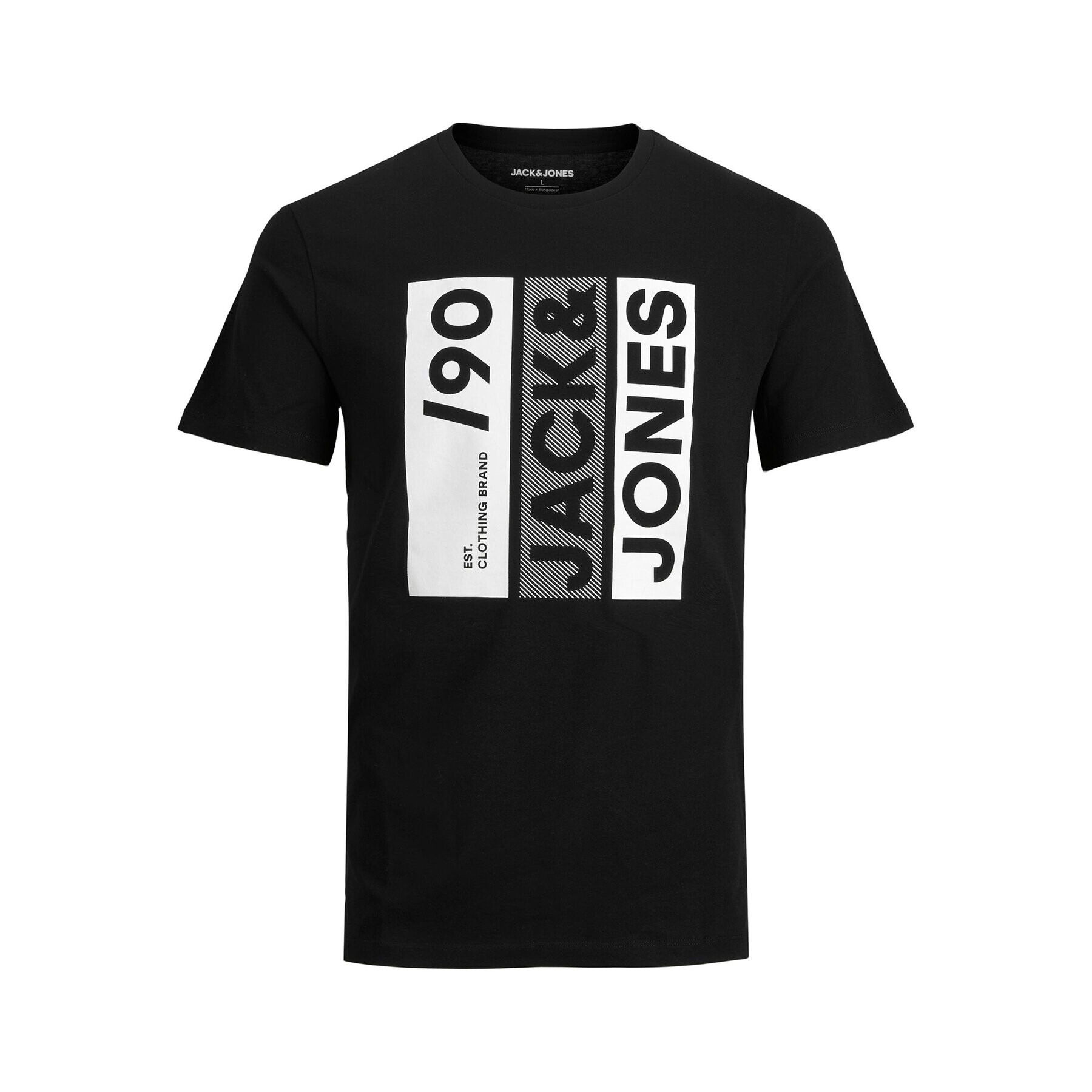 Jack&Jones Junior Тишърт 12224229 Черен Regular Fit - Pepit.bg