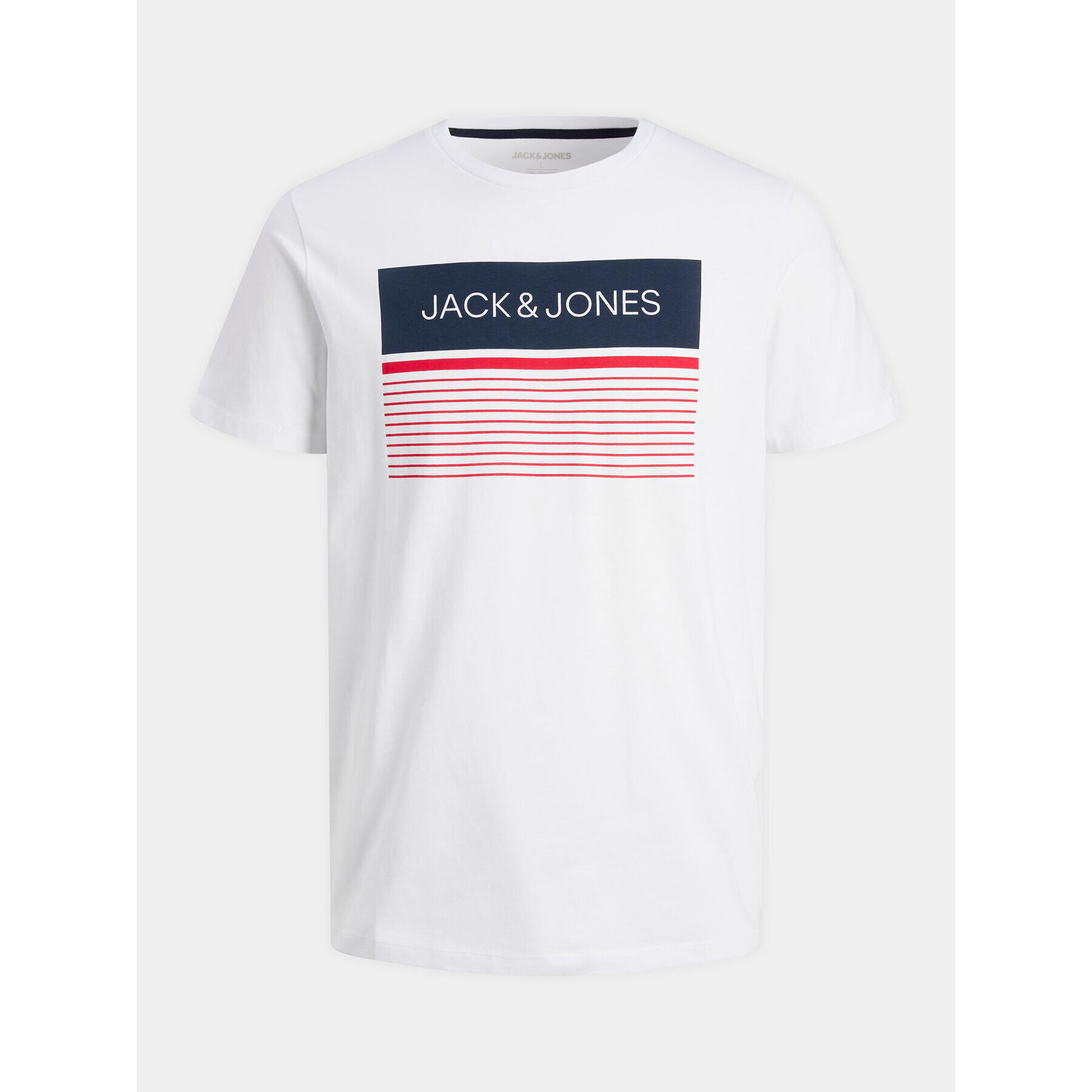 Jack&Jones Junior Тишърт 12224231 Бял Regular Fit - Pepit.bg
