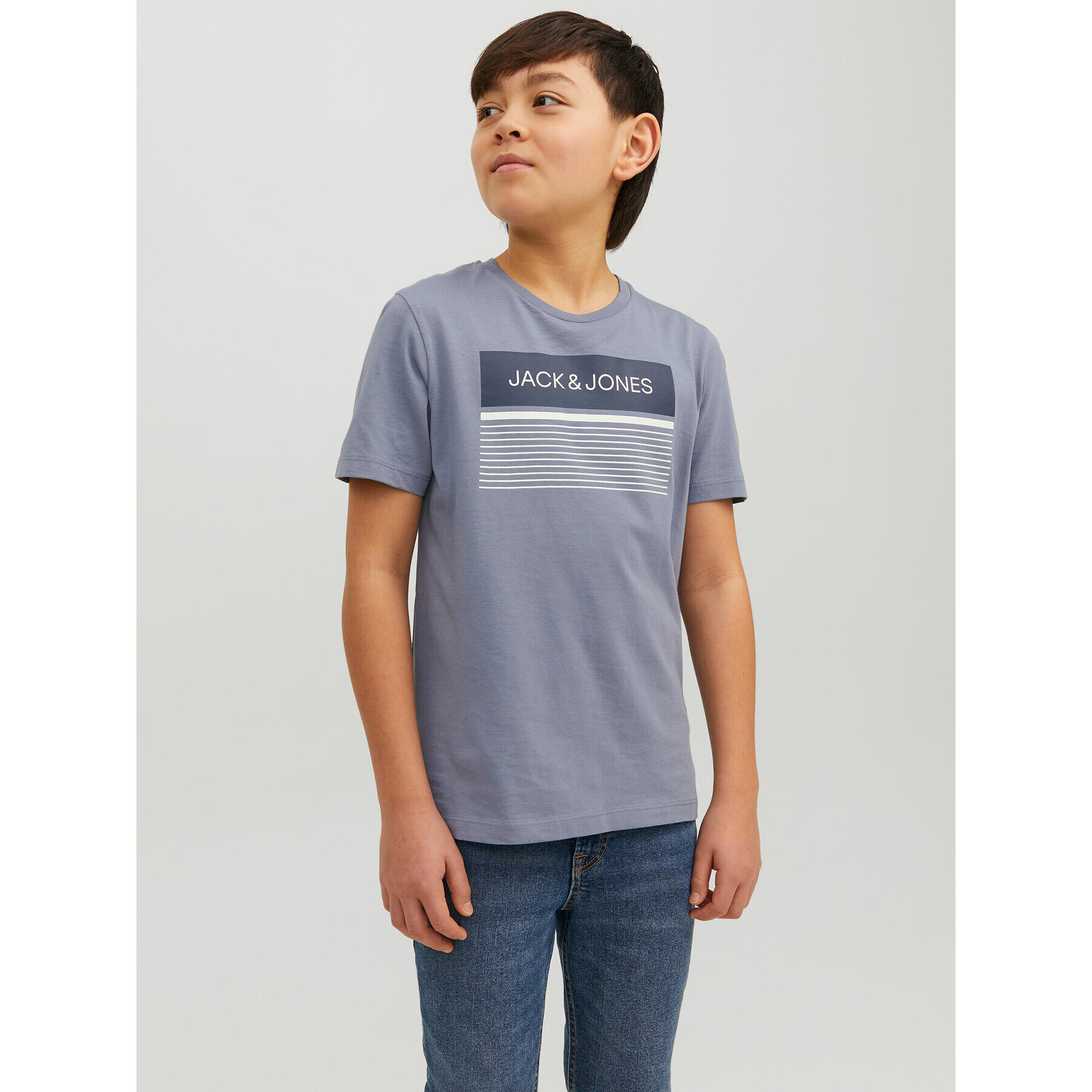 Jack&Jones Junior Тишърт 12224231 Син Regular Fit - Pepit.bg