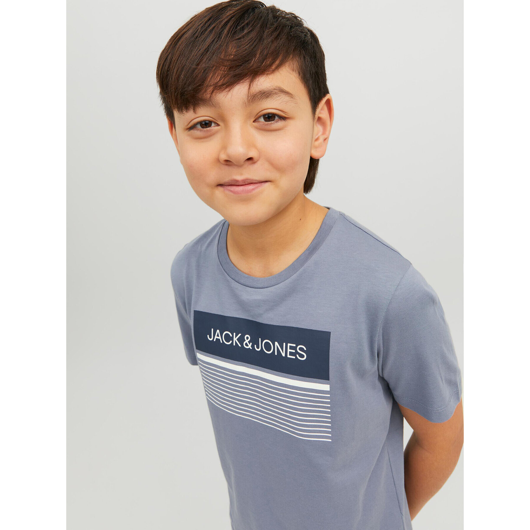 Jack&Jones Junior Тишърт 12224231 Син Regular Fit - Pepit.bg