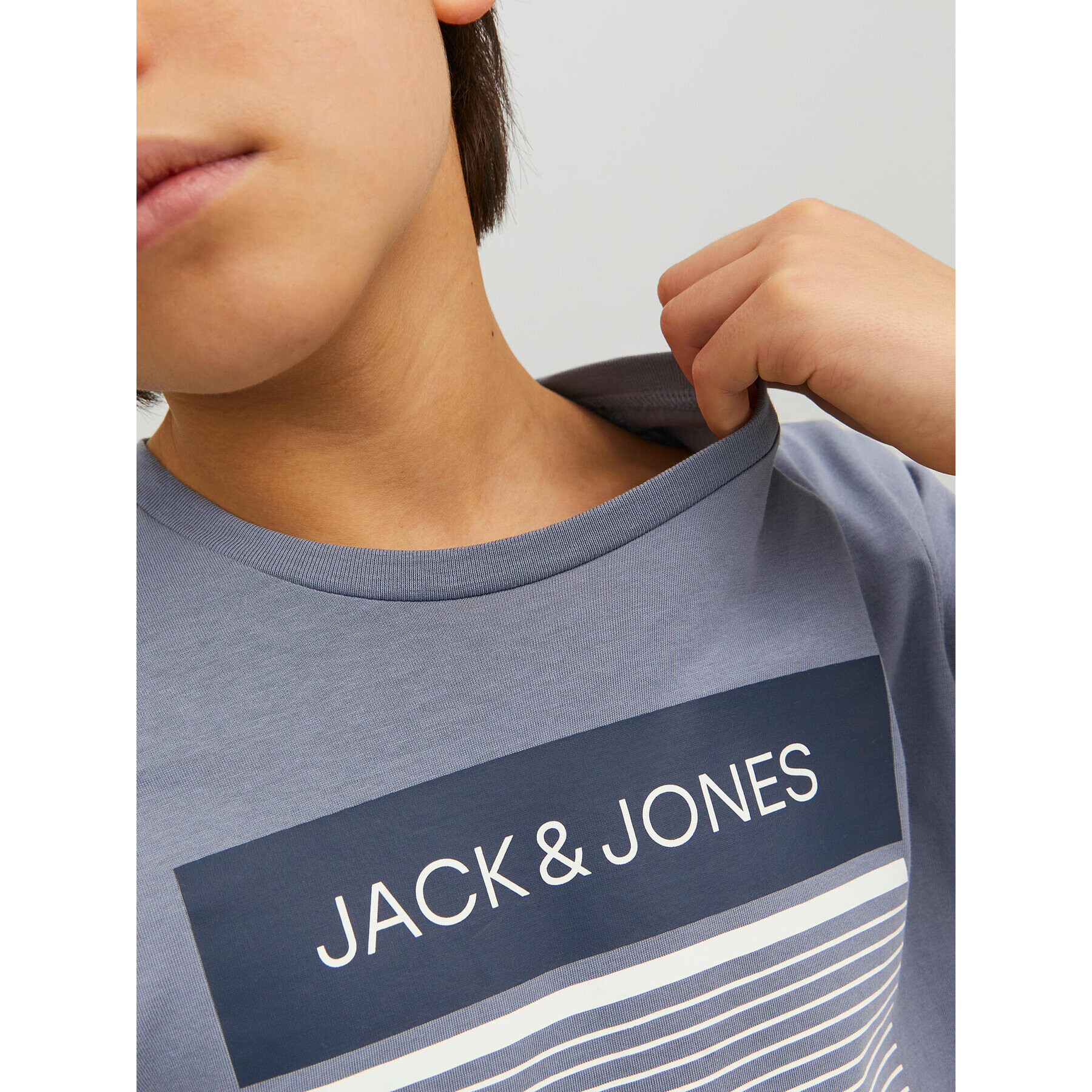 Jack&Jones Junior Тишърт 12224231 Син Regular Fit - Pepit.bg