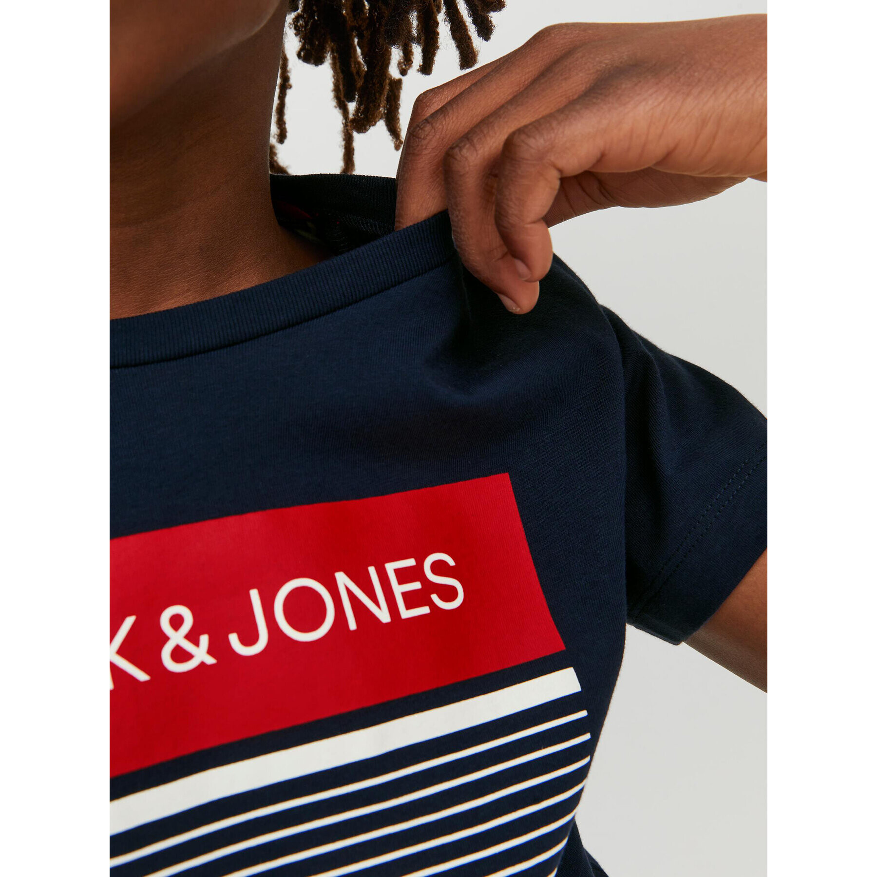 Jack&Jones Junior Тишърт 12224231 Тъмносин Regular Fit - Pepit.bg