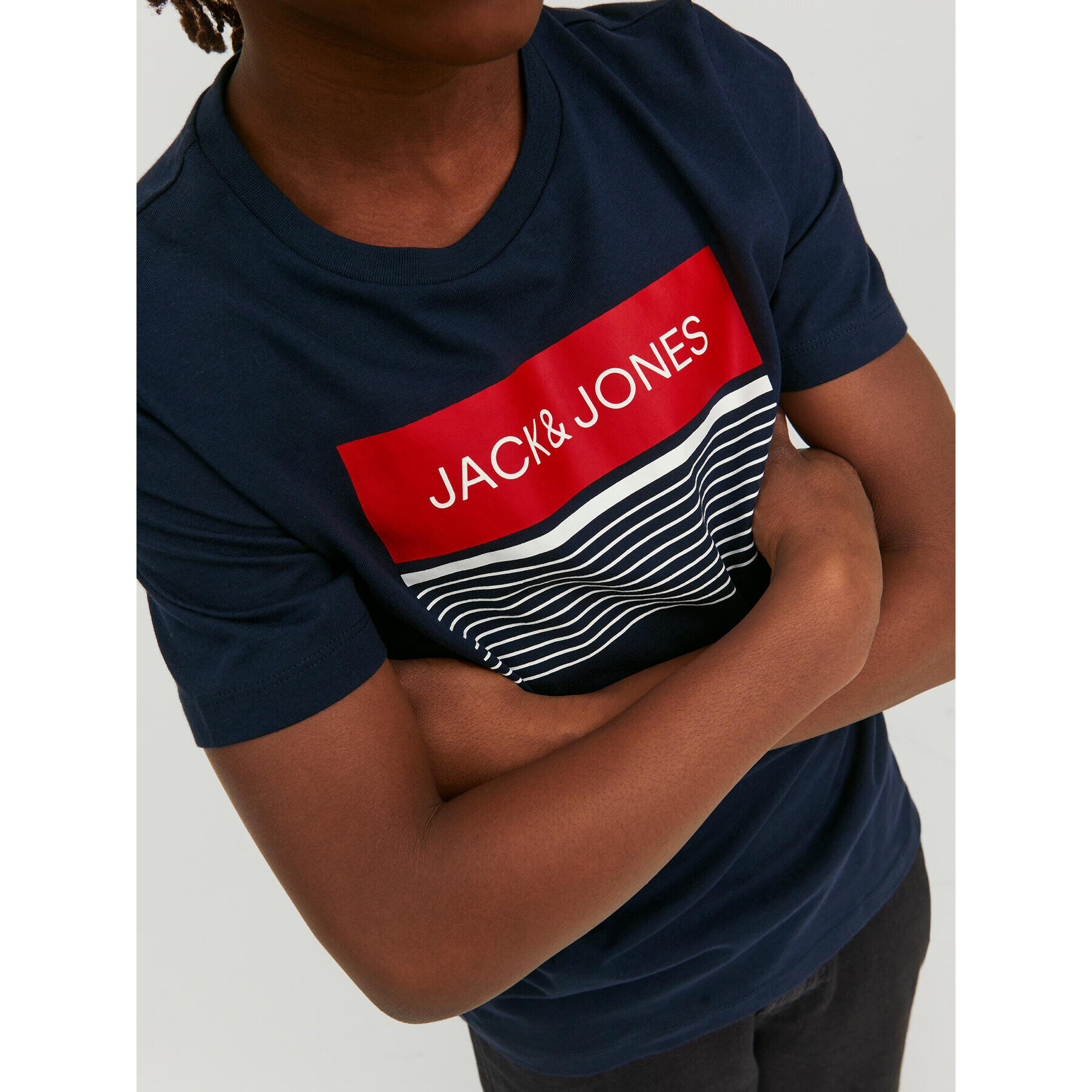 Jack&Jones Junior Тишърт 12224231 Тъмносин Regular Fit - Pepit.bg