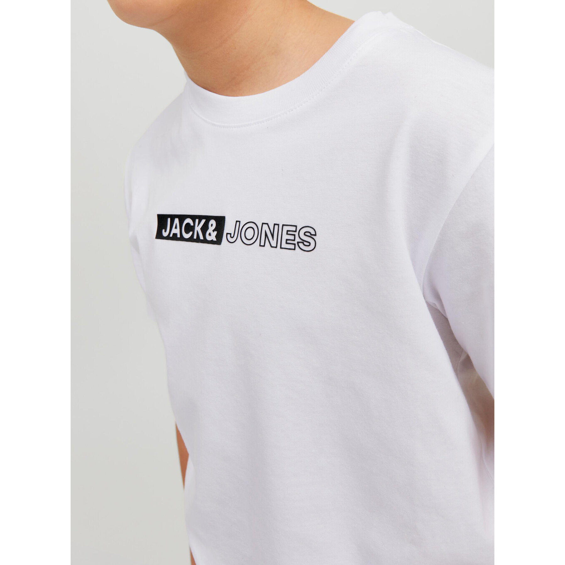 Jack&Jones Junior Тишърт 12225316 Бял Regular Fit - Pepit.bg