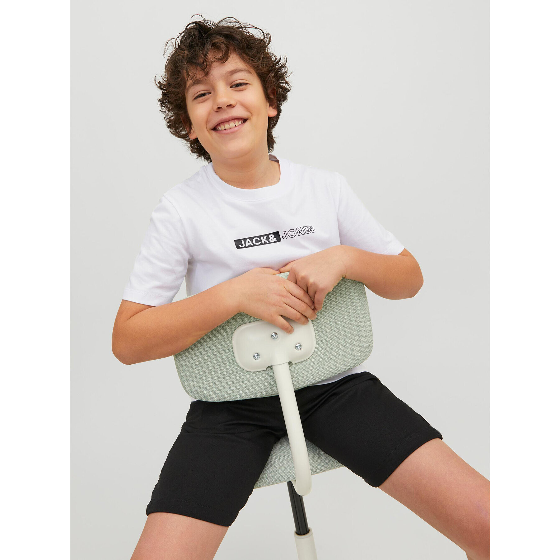 Jack&Jones Junior Тишърт 12225316 Бял Regular Fit - Pepit.bg