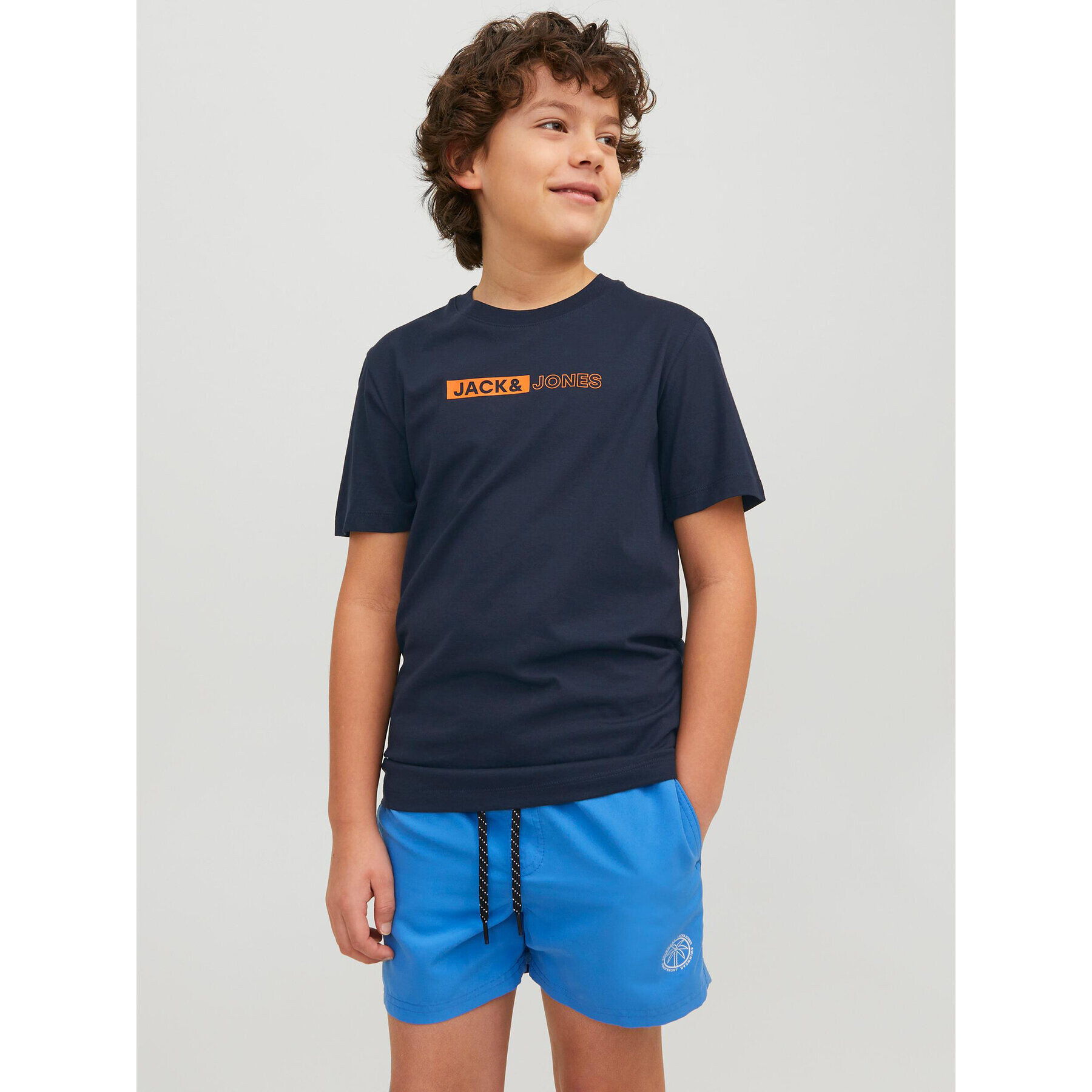 Jack&Jones Junior Тишърт 12225316 Тъмносин Regular Fit - Pepit.bg