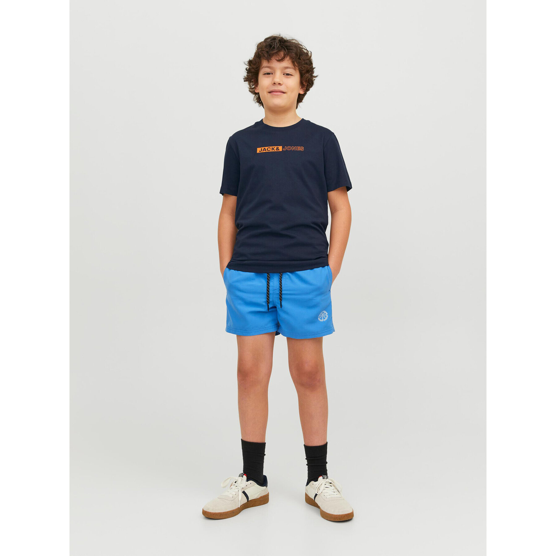 Jack&Jones Junior Тишърт 12225316 Тъмносин Regular Fit - Pepit.bg