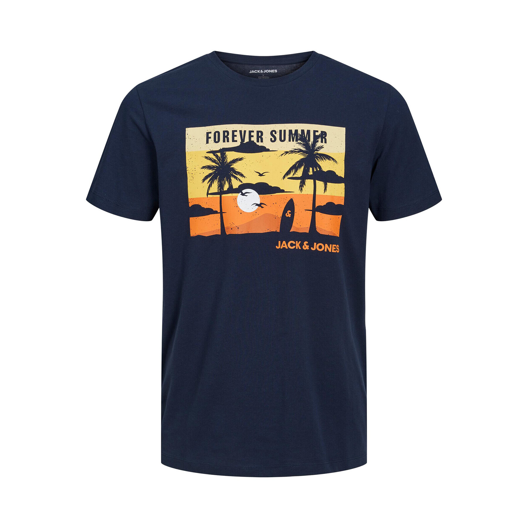 Jack&Jones Junior Тишърт 12225495 Тъмносин Regular Fit - Pepit.bg