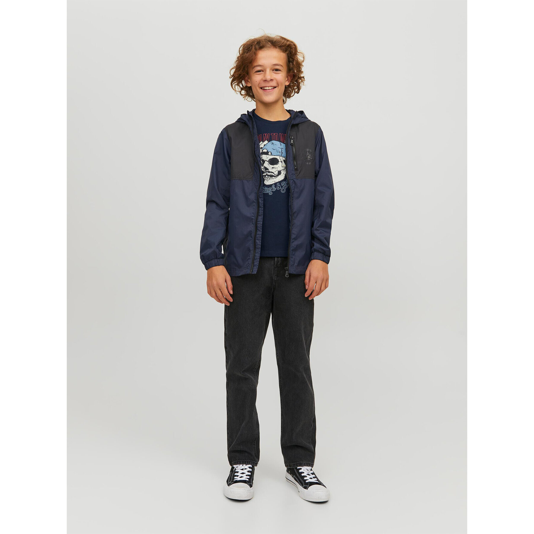 Jack&Jones Junior Тишърт 12230630 Тъмносин Regular Fit - Pepit.bg