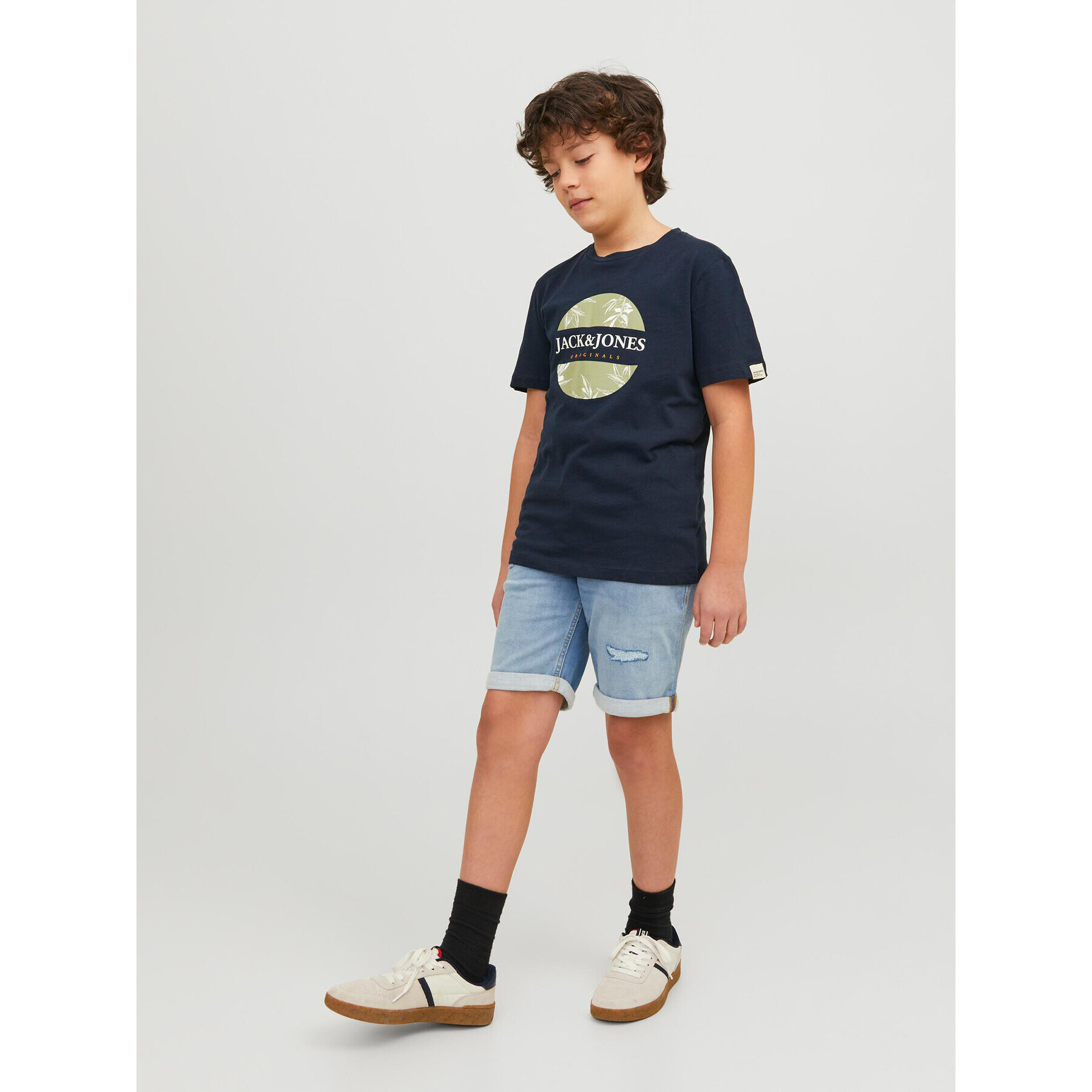 Jack&Jones Junior Тишърт 12230796 Тъмносин Standard Fit - Pepit.bg