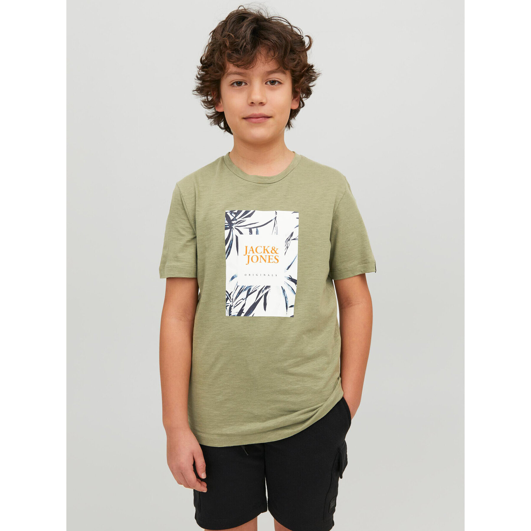 Jack&Jones Junior Тишърт 12230796 Зелен Standard Fit - Pepit.bg