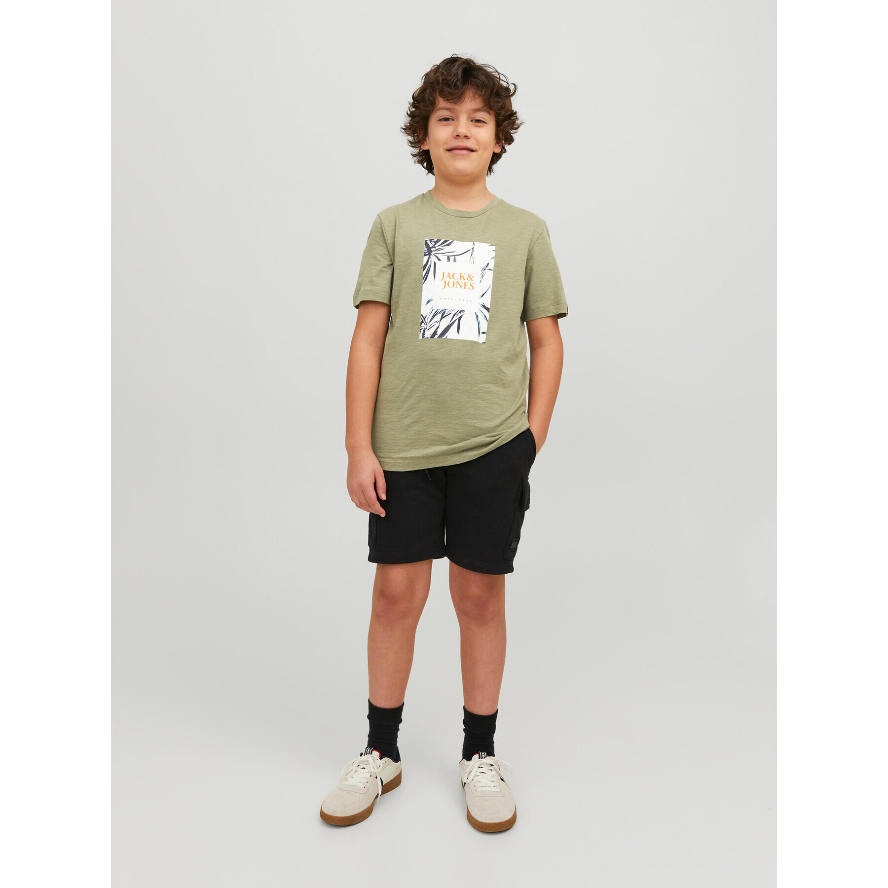 Jack&Jones Junior Тишърт 12230796 Зелен Standard Fit - Pepit.bg