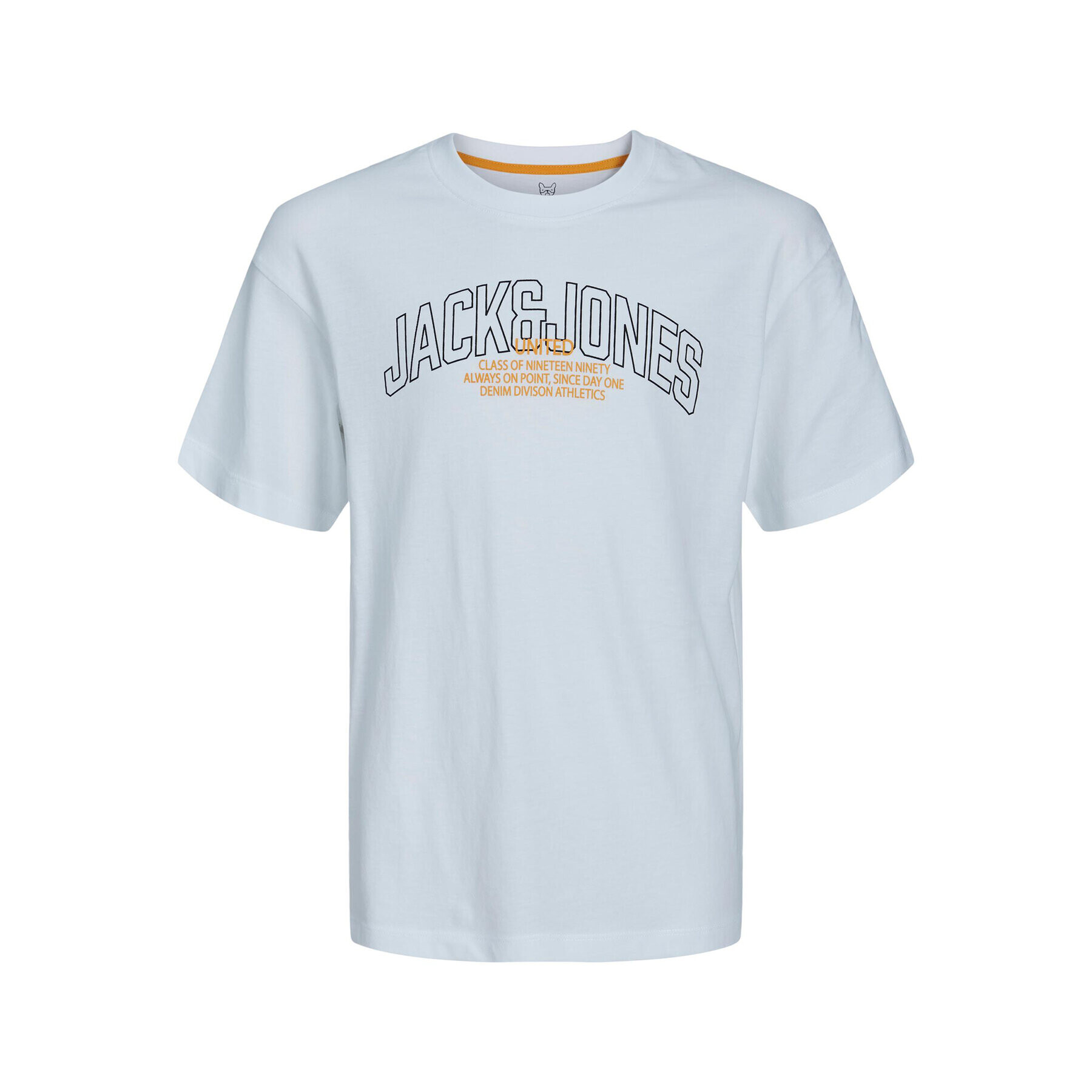 Jack&Jones Junior Тишърт 12230836 Бял Loose Fit - Pepit.bg