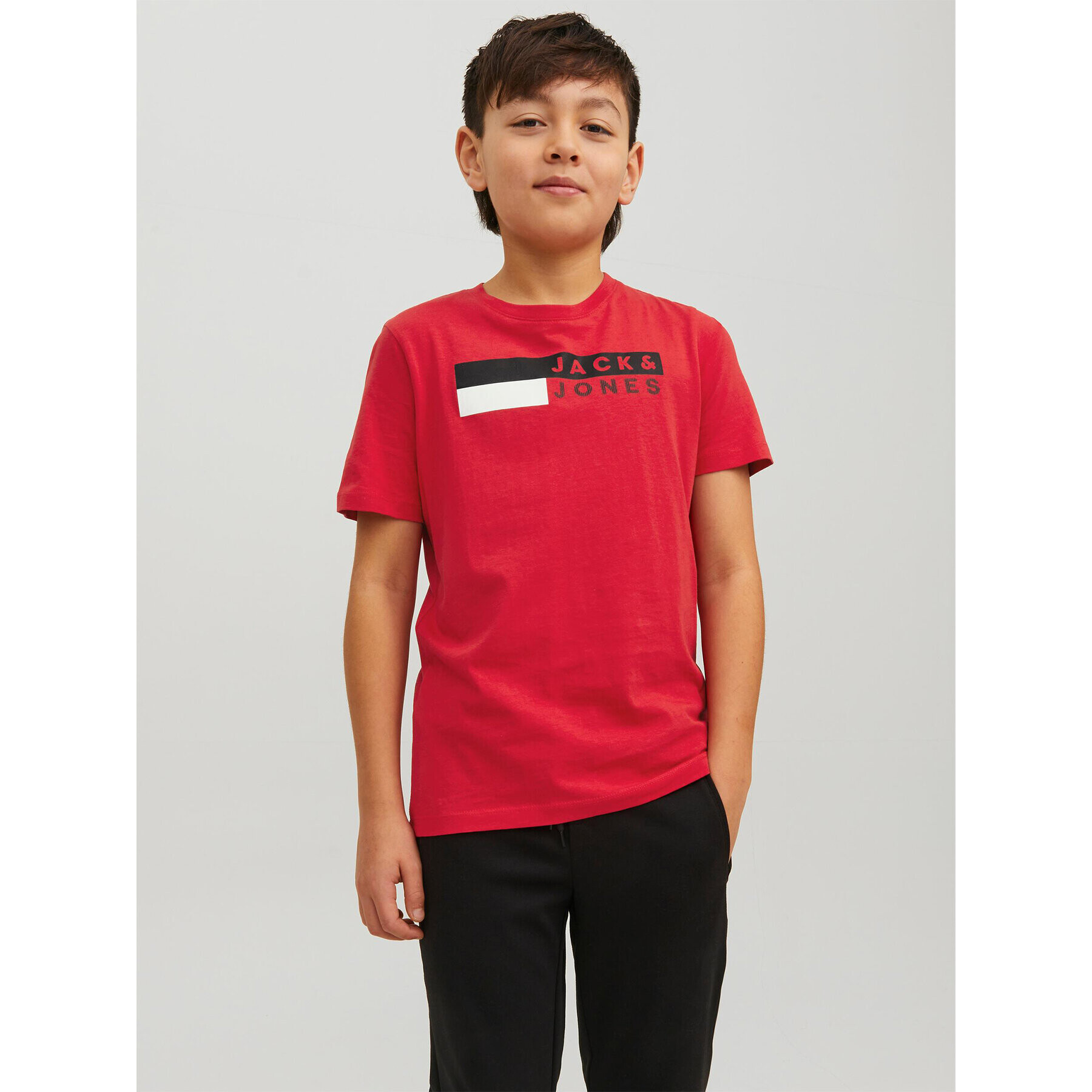 Jack&Jones Junior Тишърт 12231298 Червен Regular Fit - Pepit.bg